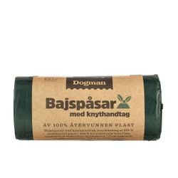 Dogman Bajspåsar 100% återv plast 60p, Grön
