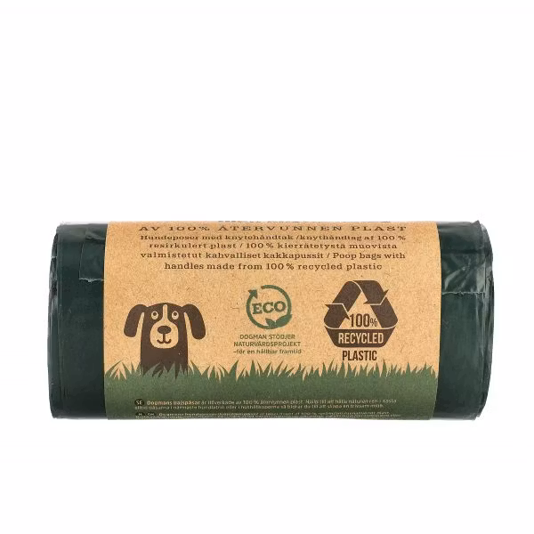 Dogman Bajspåsar 100% återv plast 60p, Grön