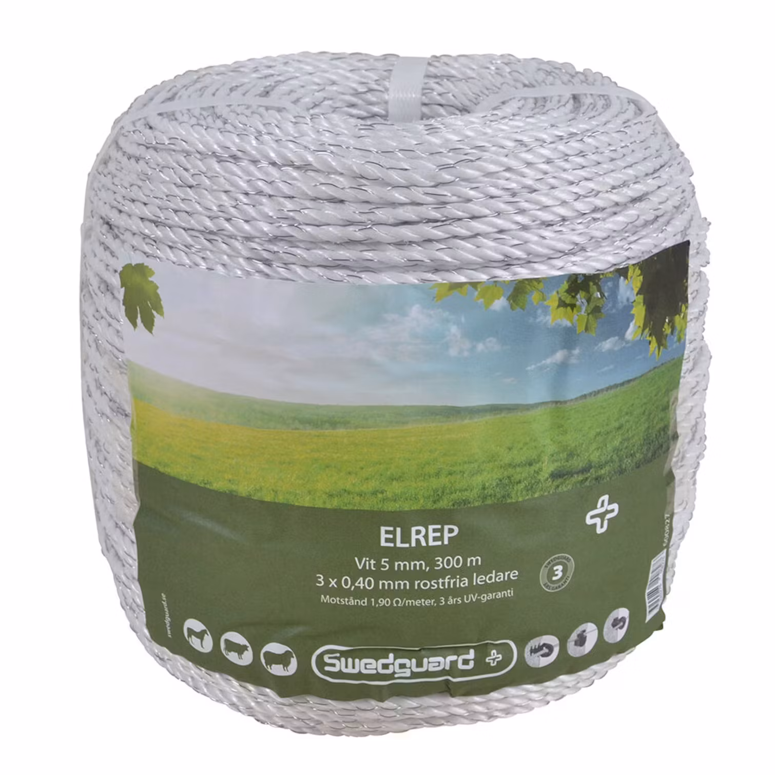 SWEDGUARD Elrep + 5 mm vit 300 m 3x0,4 tross