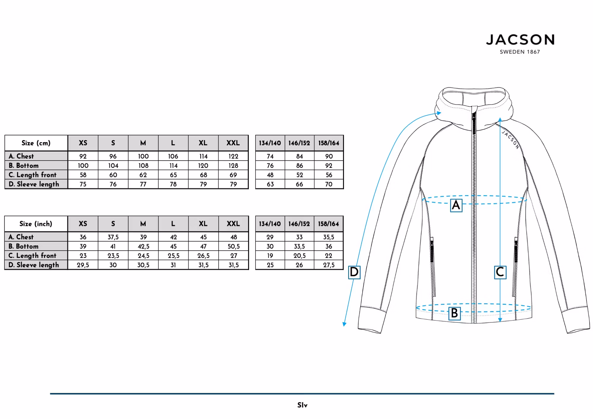 Jacson Siv Funktionsjacka Junior med huva, Orange