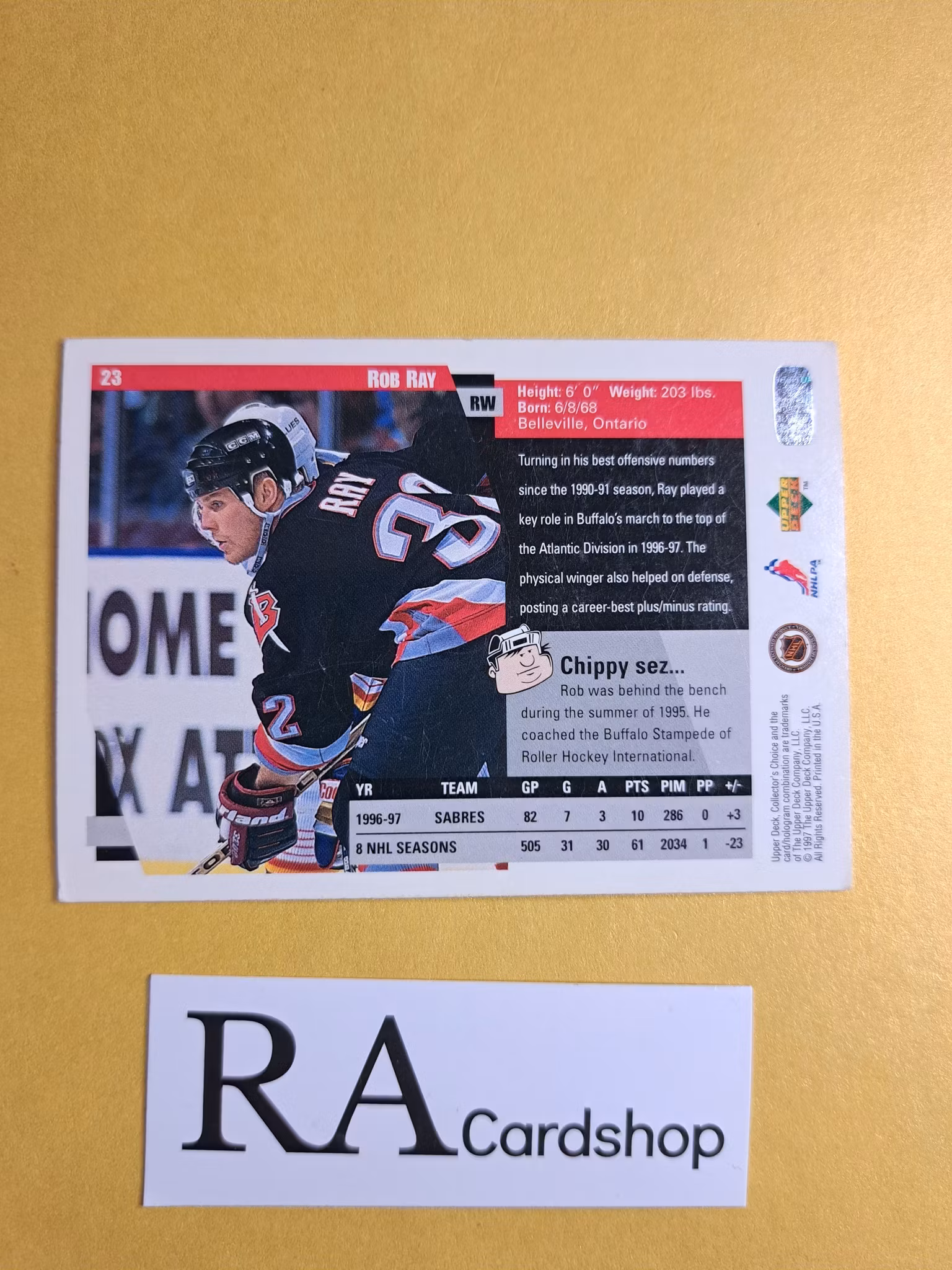 Derek Plante 97-98 Upper Deck Collectors Choice #24 NHL Hockey