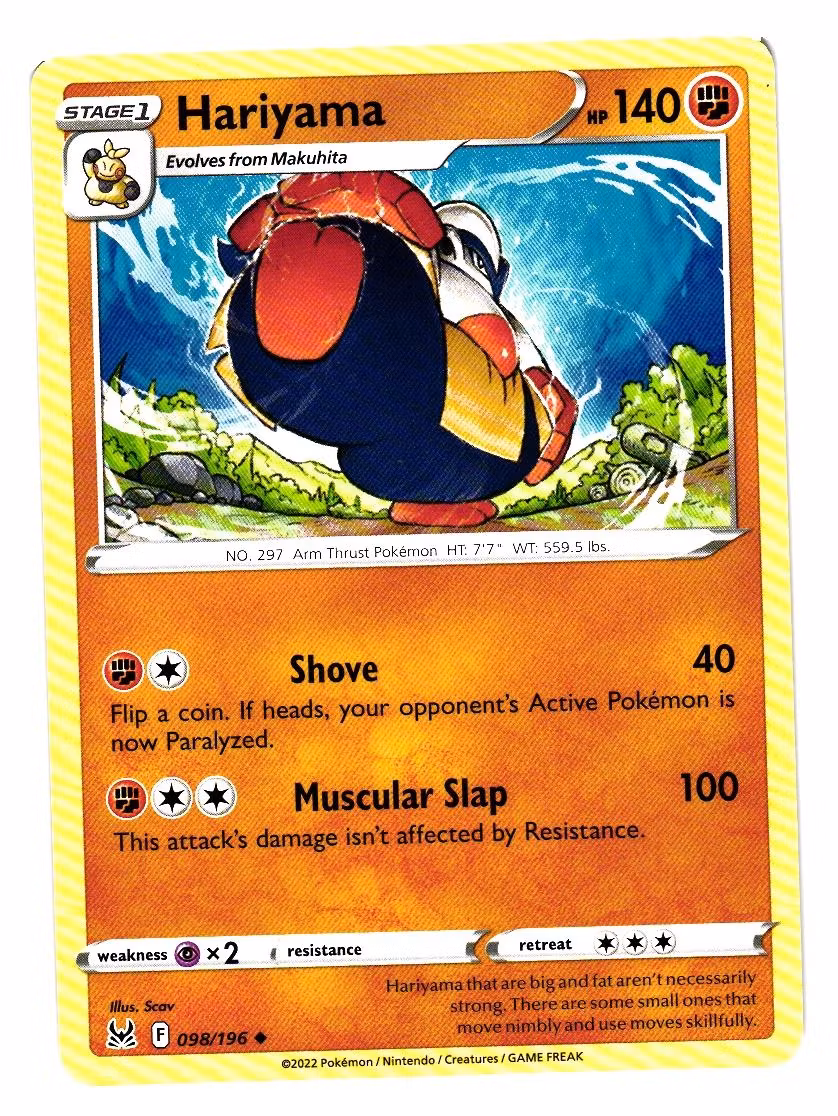 Hariyama Uncommon 098/196 Lost Origin Pokemon