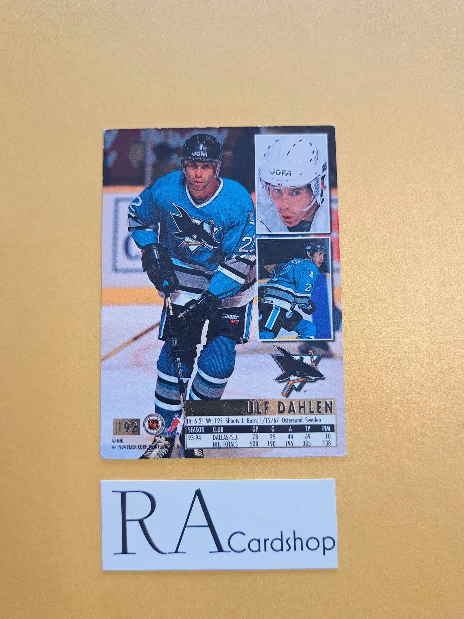 Ulf Dahlen 94-95 Fleer Ultra #192 NHL Hockey