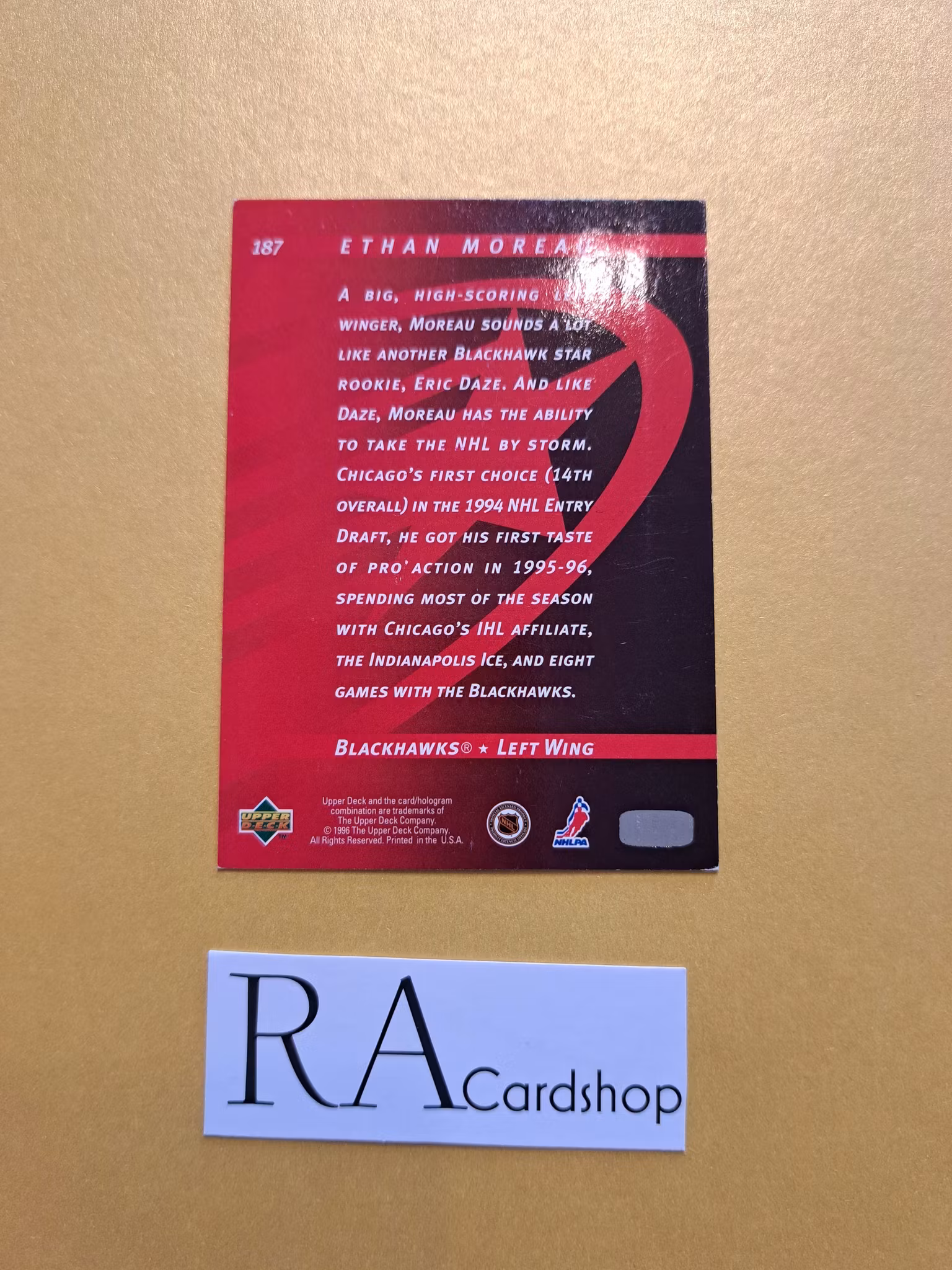 Ethan Moreau 96-97 Upper Deck #187 NHL Hockey