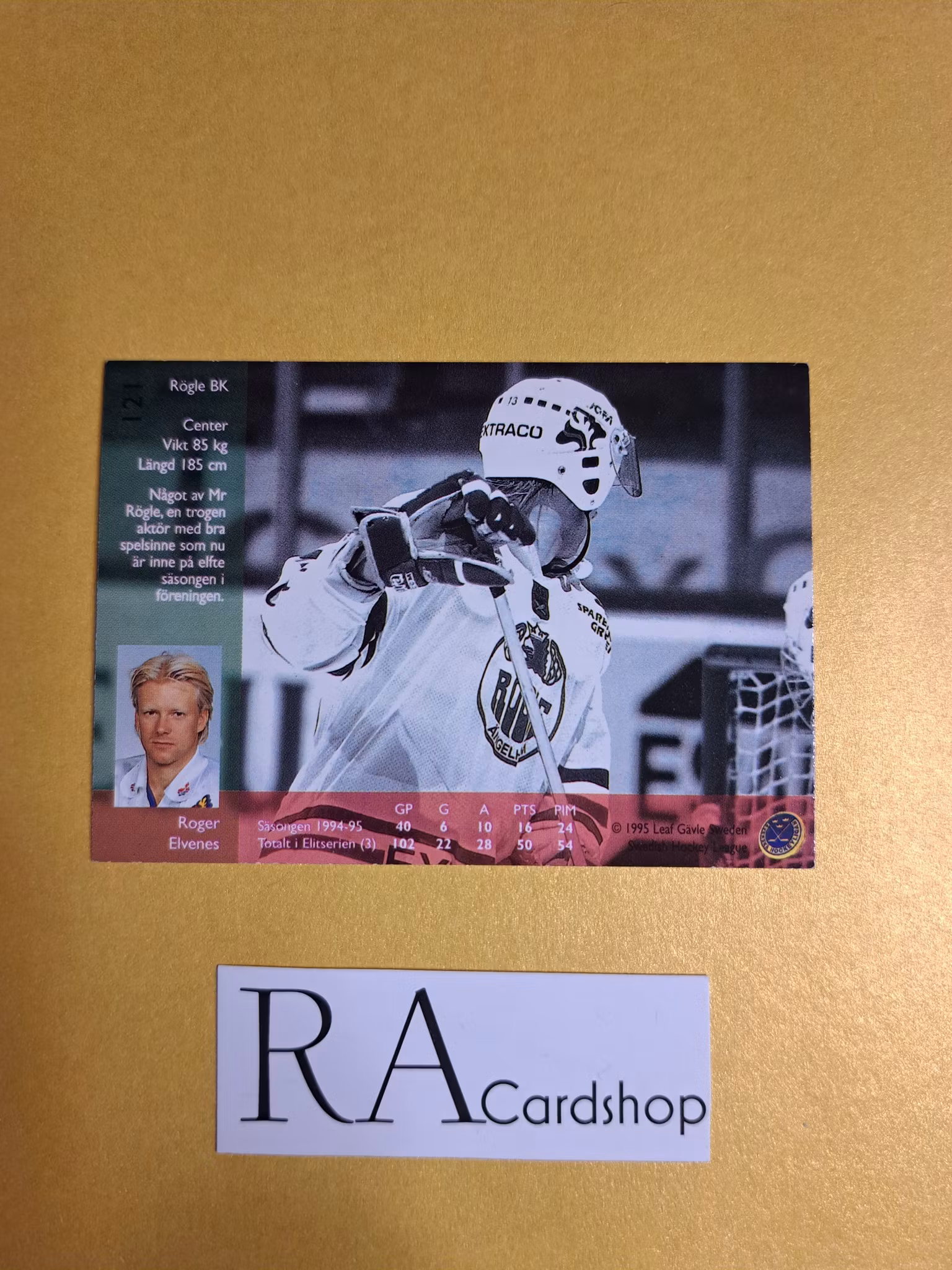 Roger Elvenes 95-96 Leaf  #121 SHL Hockey