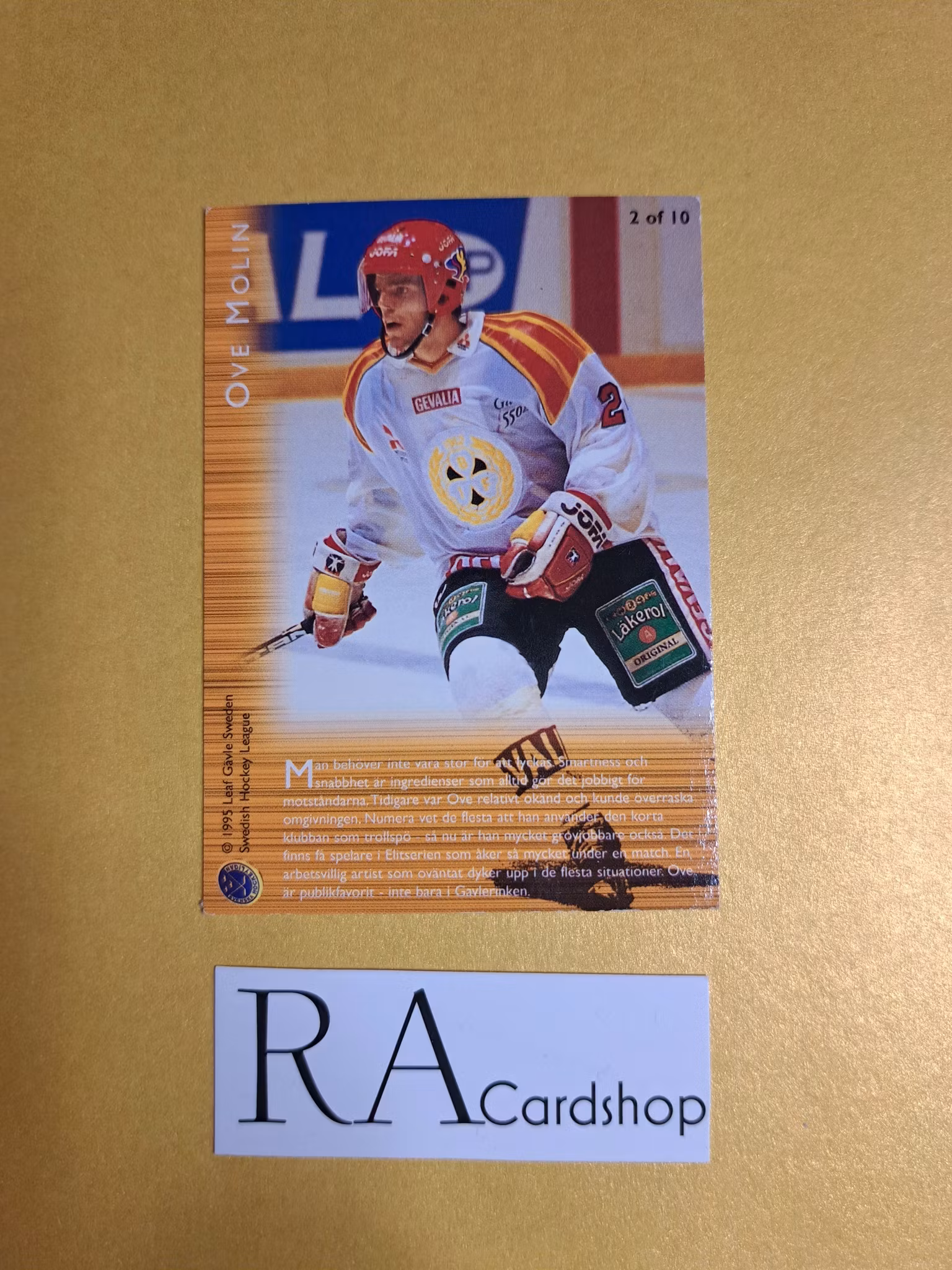 Ove Molin Goldies 95-96 Leaf #2 of 10 SHL Hockey