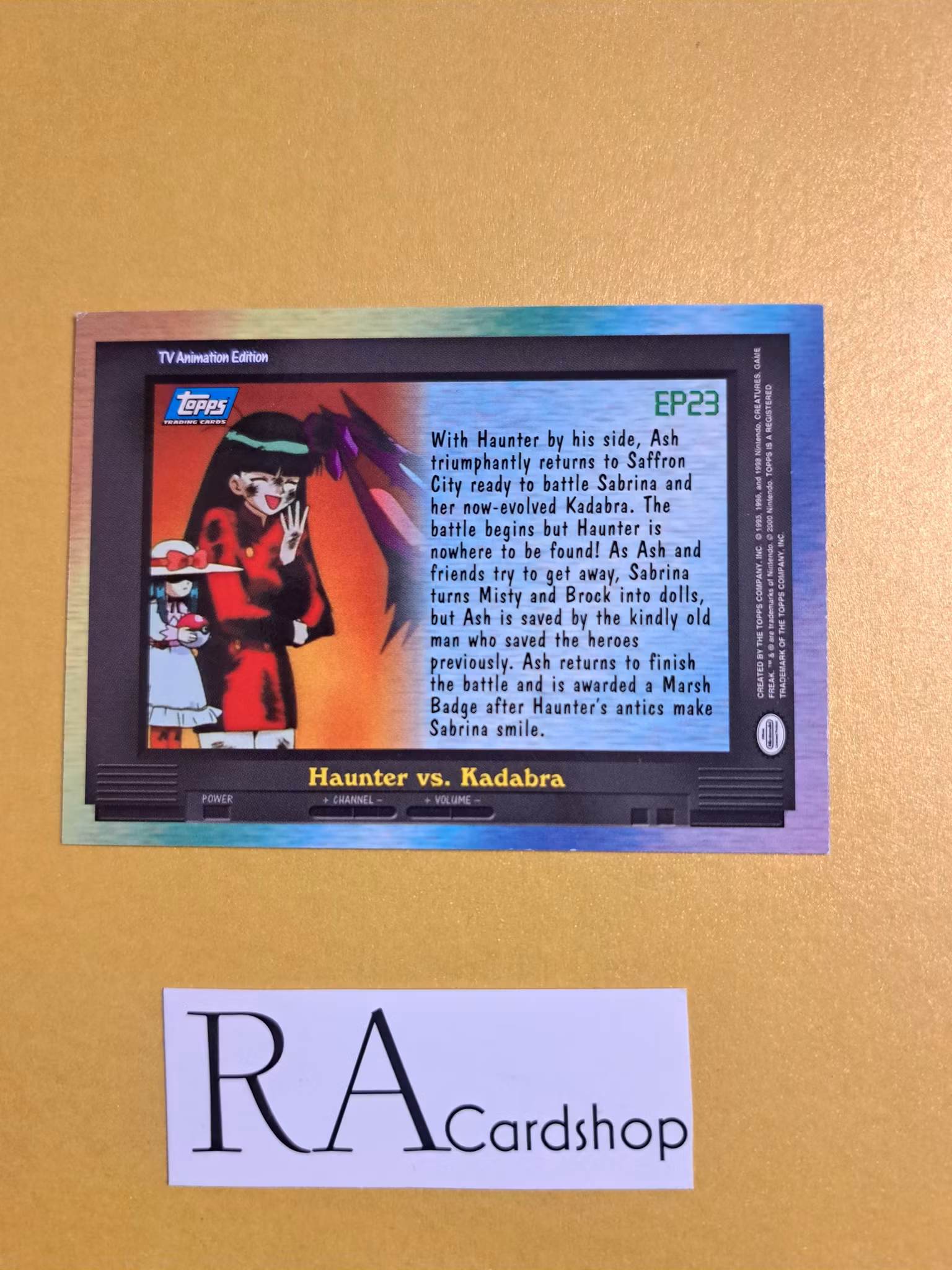 Topps Tv Animation Edition EP23 Haunter vs. Kadabra Pokemon