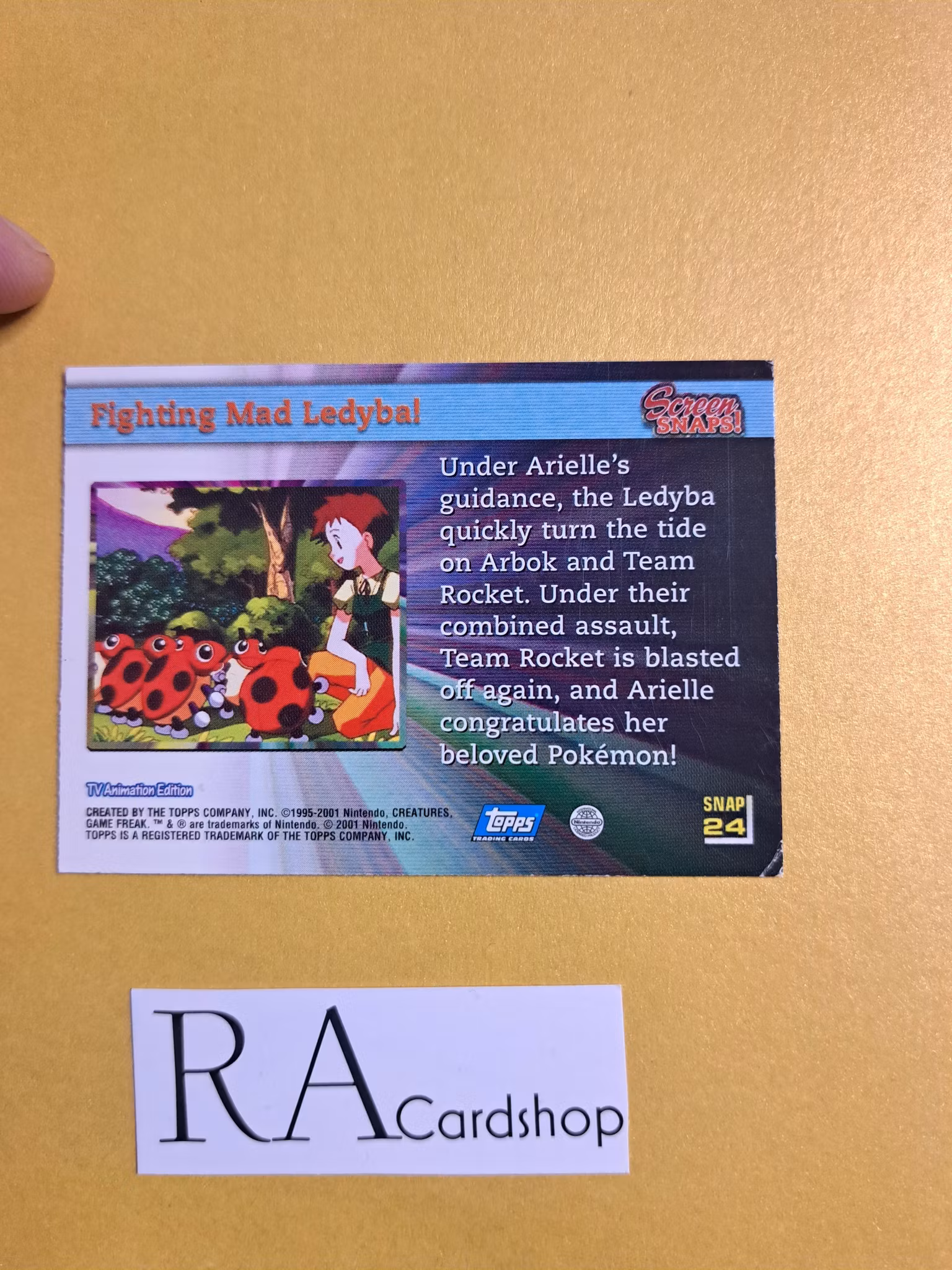 Topps Screen Snaps Snap #24 Fighting Mad Ledyba! Pokemon