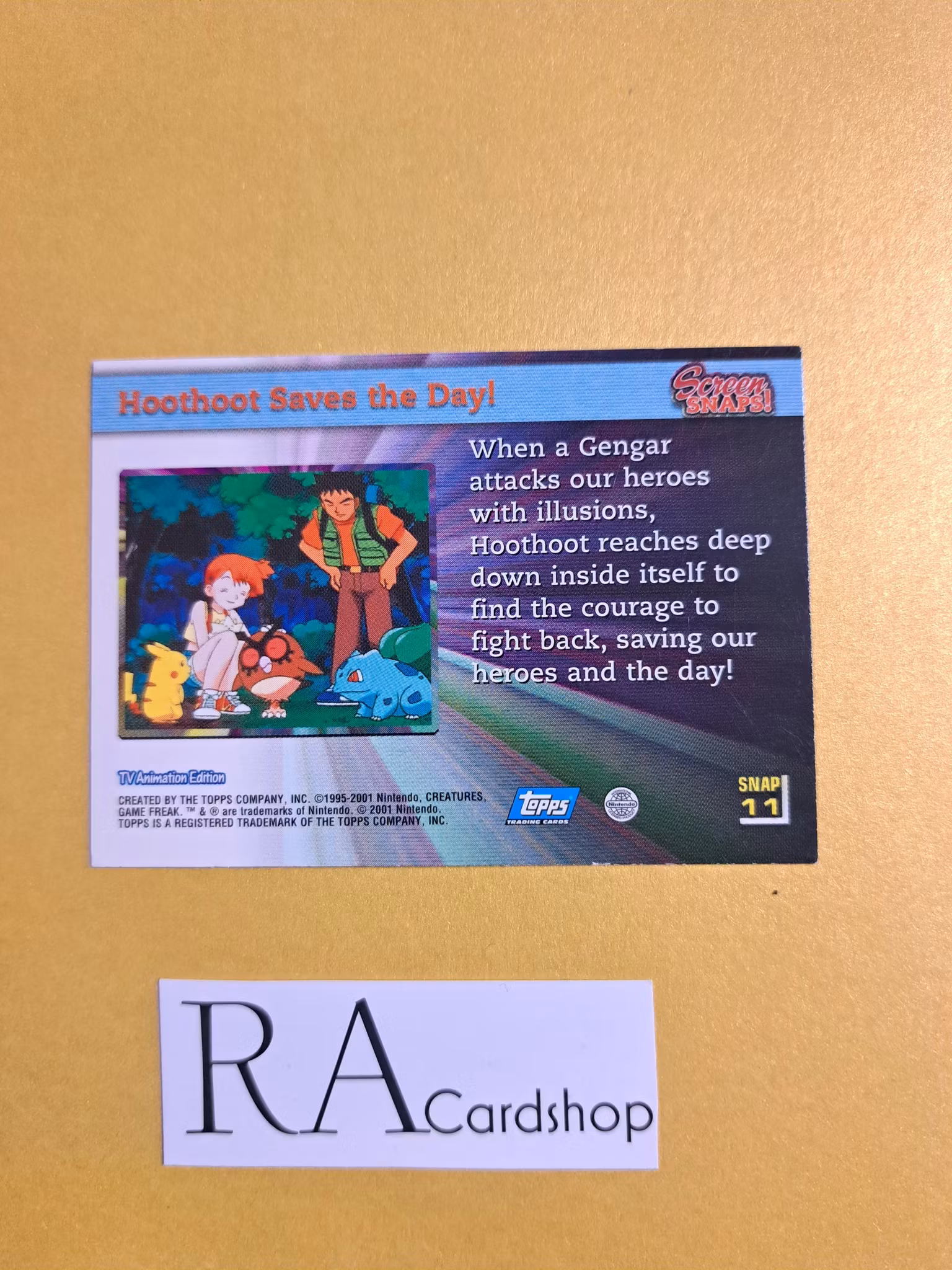 Topps Screen Snaps Snap #11 Hoothoot Saves the Day! Pokemon