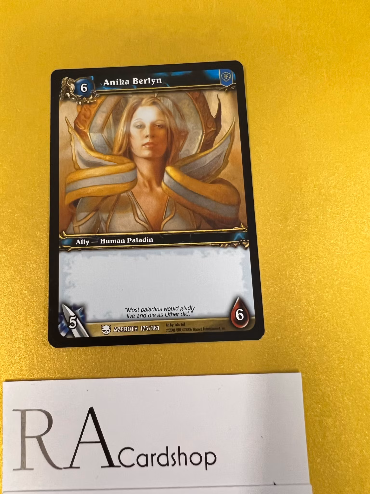 Anika Berlyn 175/361 Heroes of Azeroth World of Warcraft TCG