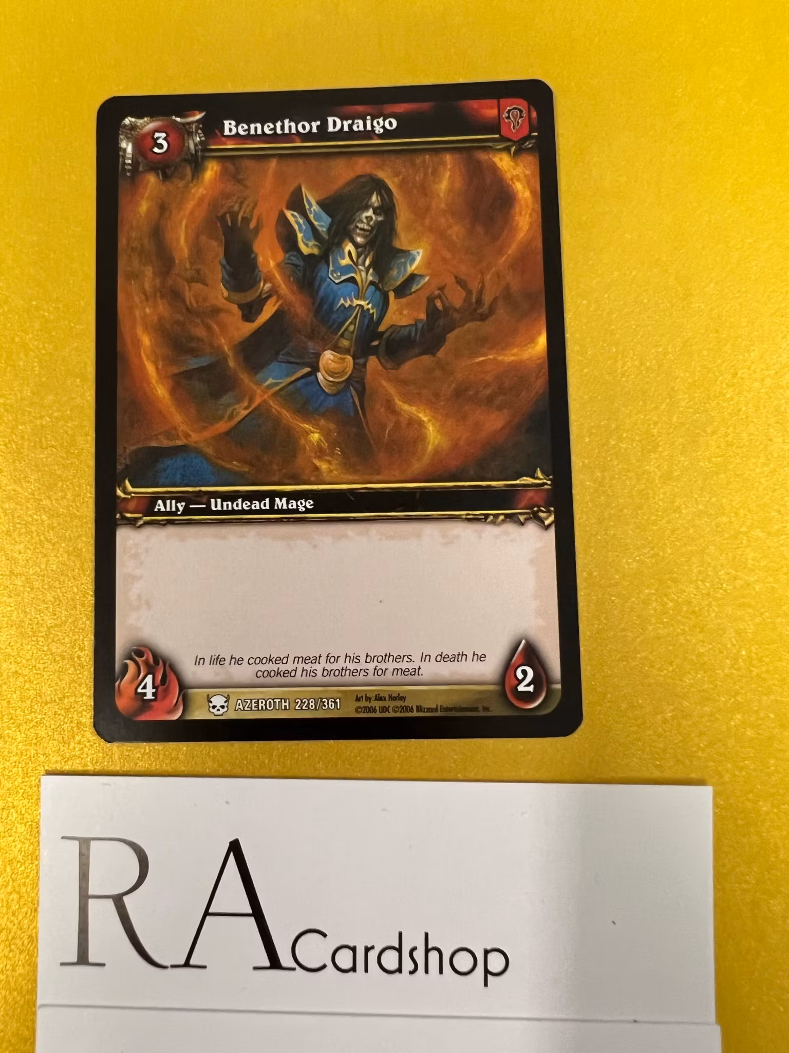 Benethor Draigo 228/361 Heroes of Azeroth World of Warcraft TCG