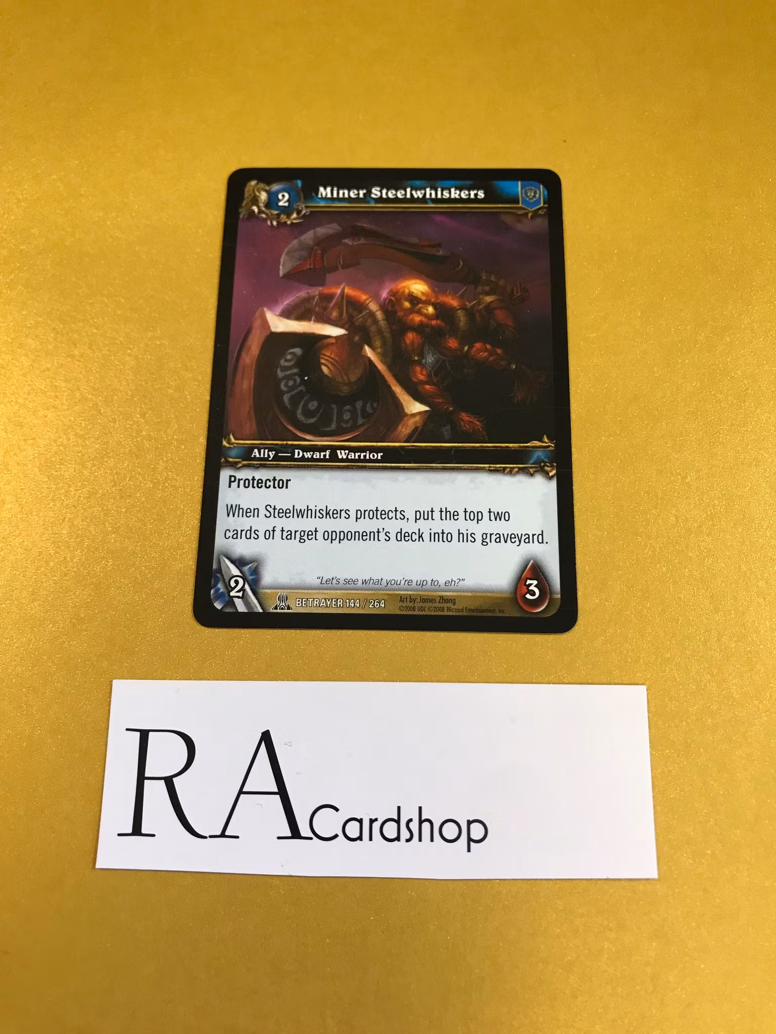 Miner Steelwiskers 144/264 Servants of the Betrayer World of Warcraft TCG