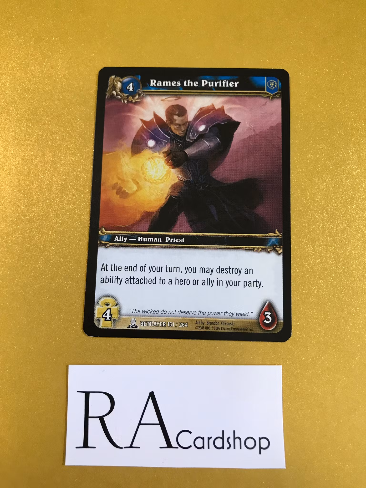Rames the Purifier 151/264 Servants of the Betrayer World of Warcraft TCG