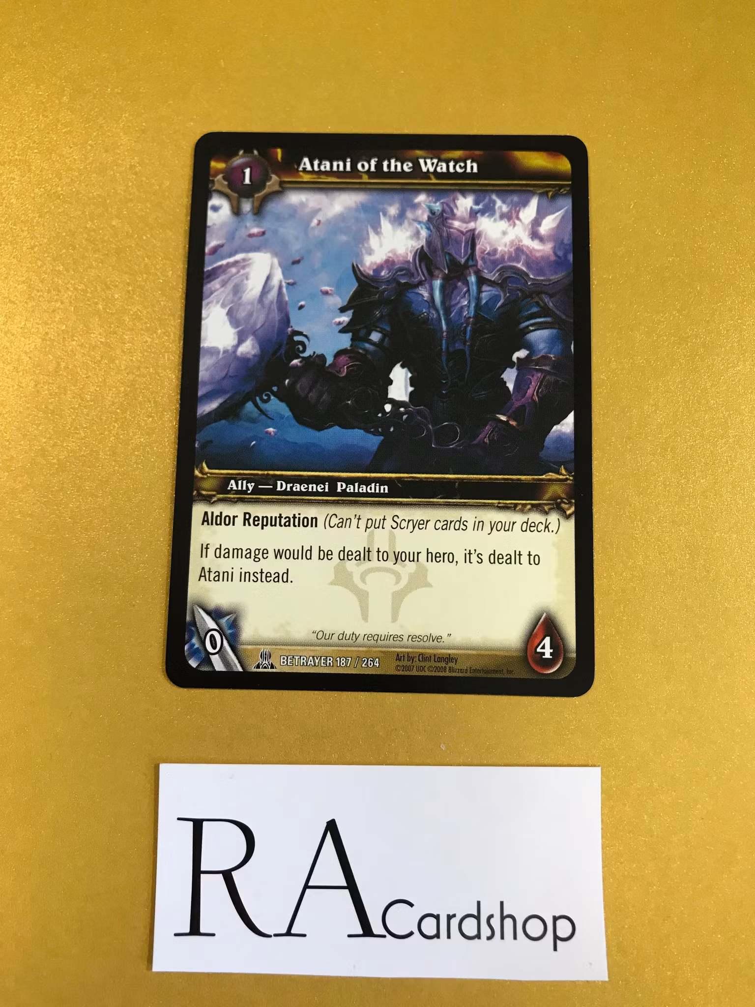 Atani of Watch 187/264 Servants of the Betrayer World of Warcraft TCG