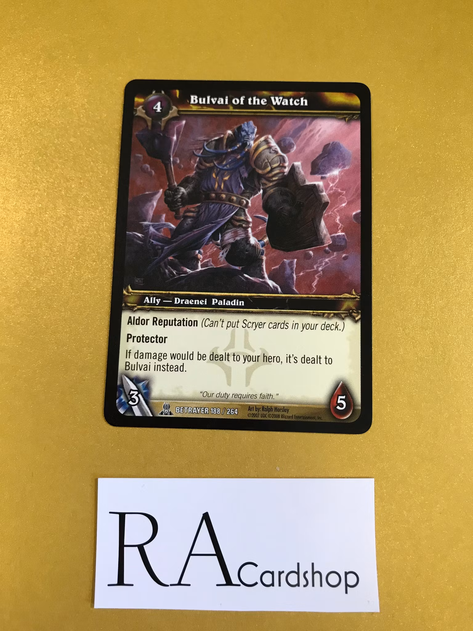 Bulvai of the Watch 188/264 Servants of the Betrayer World of Warcraft TCG
