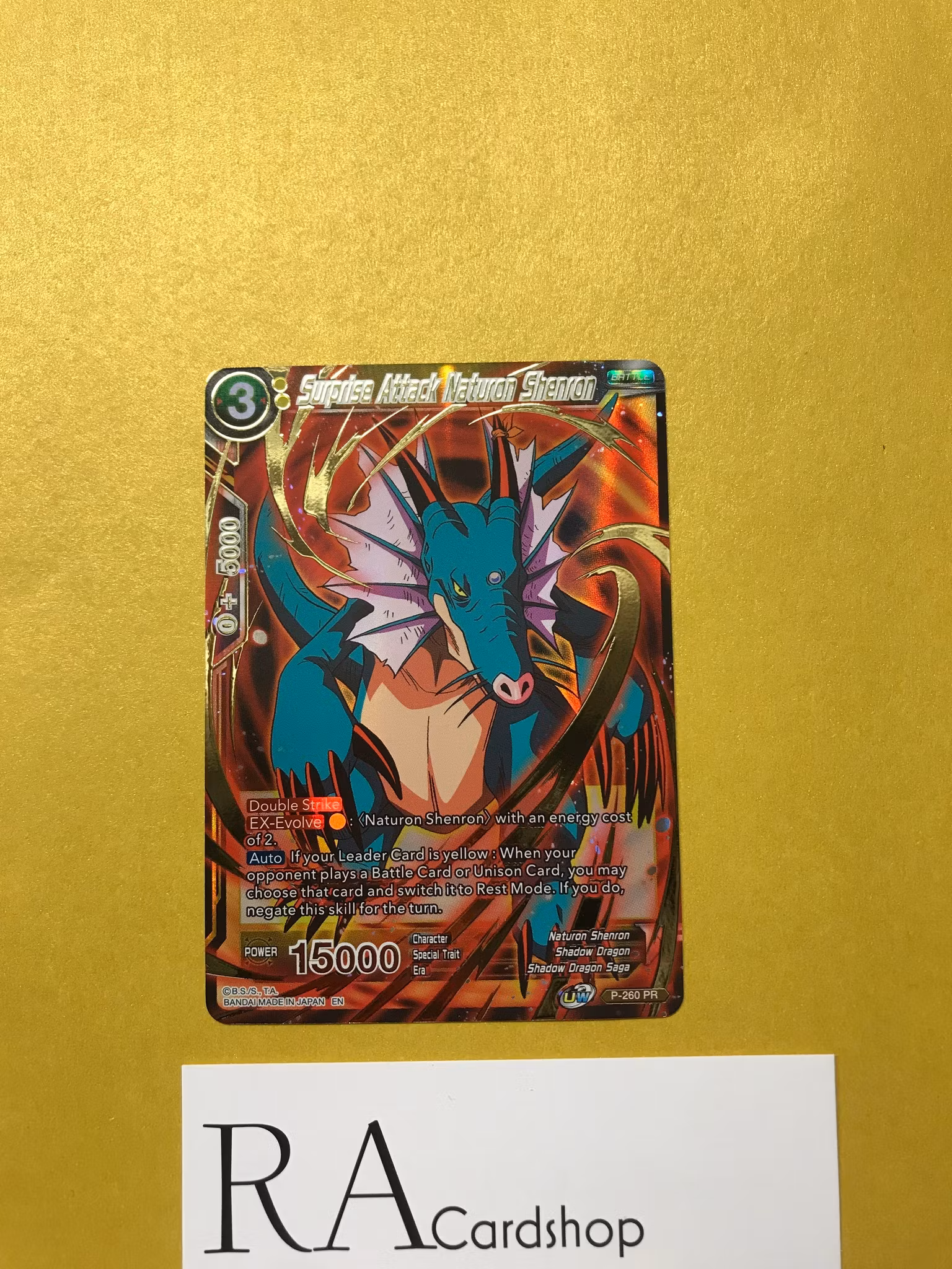Surprise Attack Naturon Shenron P-260 PR Holo Dragon Ball Mythic Booster