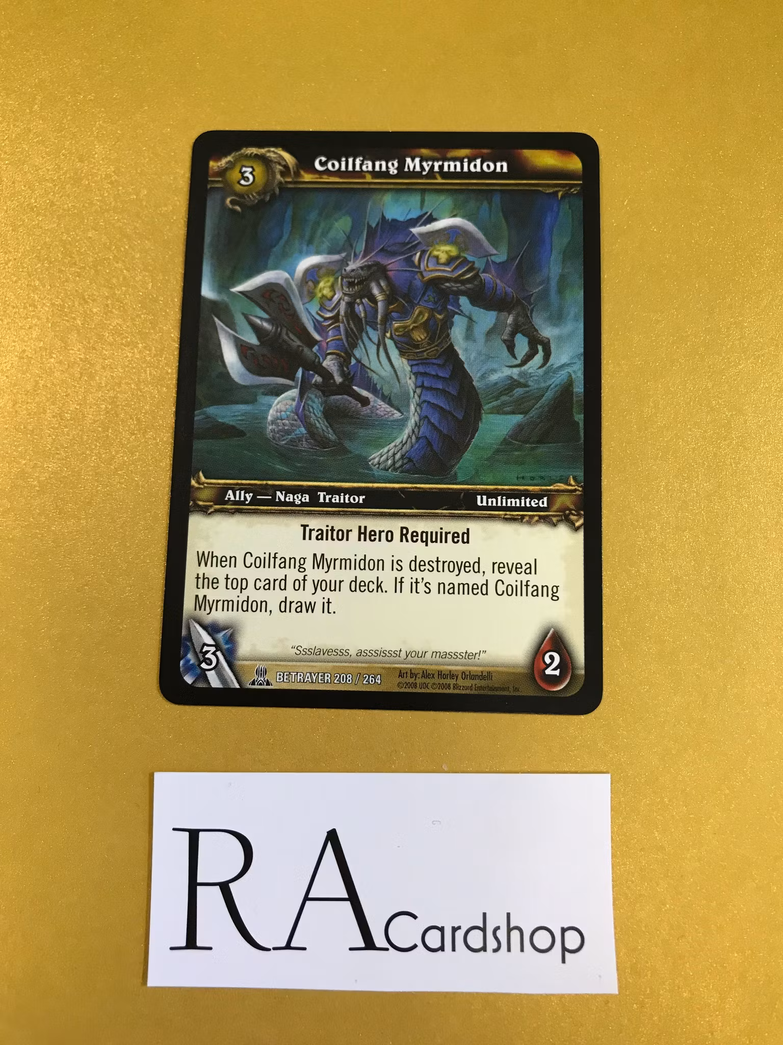 Coilfang Myrmidon 208/264 Servants of the Betrayer World of Warcraft TCG