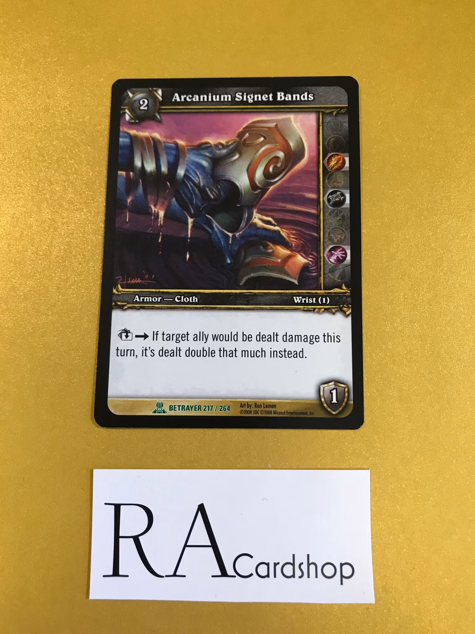 Areanuim Signet Bands 217/264 Servants of the Betrayer World of Warcraft TCG