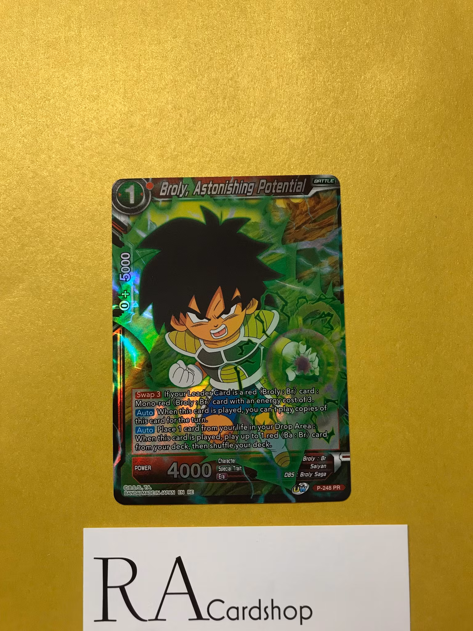 Broly, Astonishing Potetial P-248 PR Holo Dragon Ball Mythic Booster