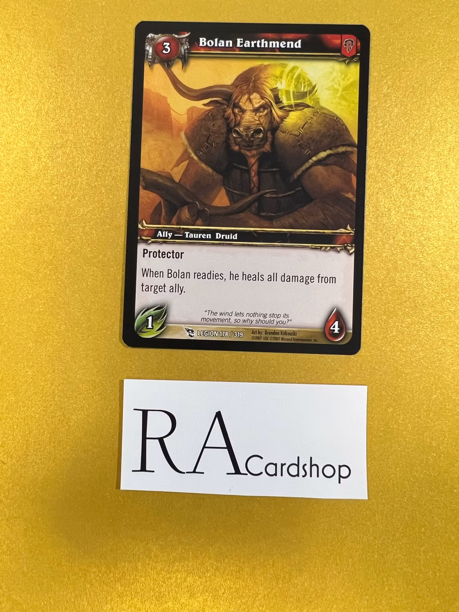 Bolan Earthmend 178/319 March of the Legion World of Warcraft TCG
