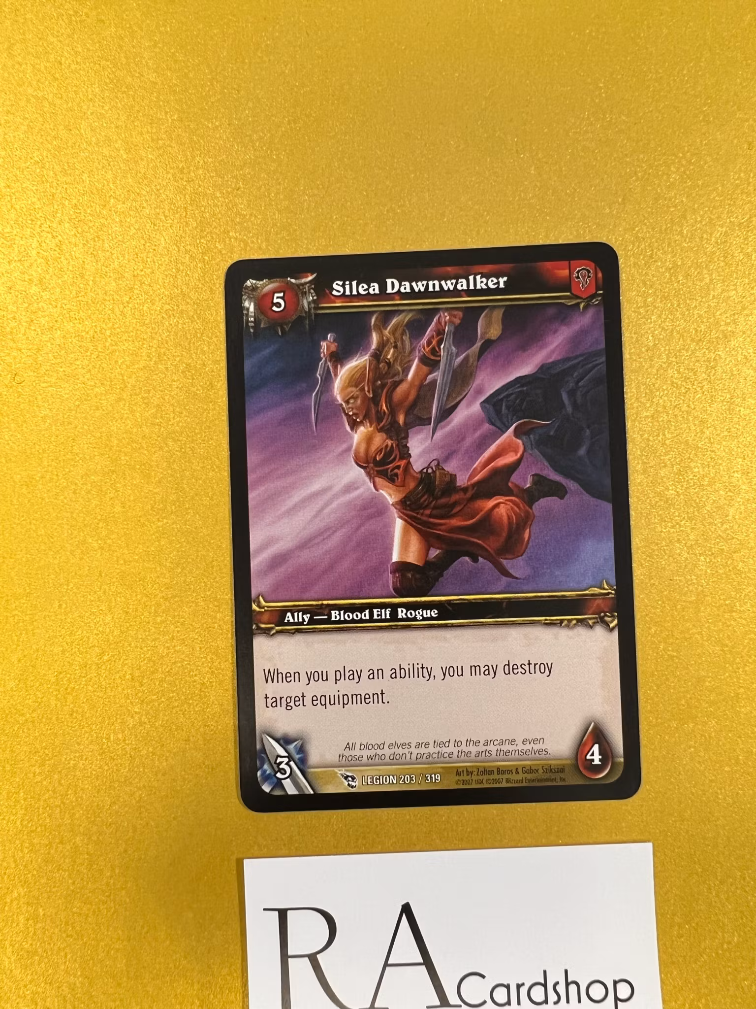 Silea Dawnwalker 203/319 March of the Legion World of Warcraft TCG