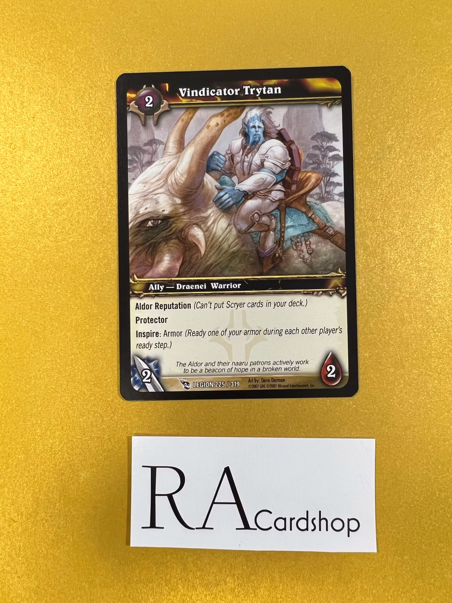 Vindicator Trytan 225/319 March of the Legion World of Warcraft TCG