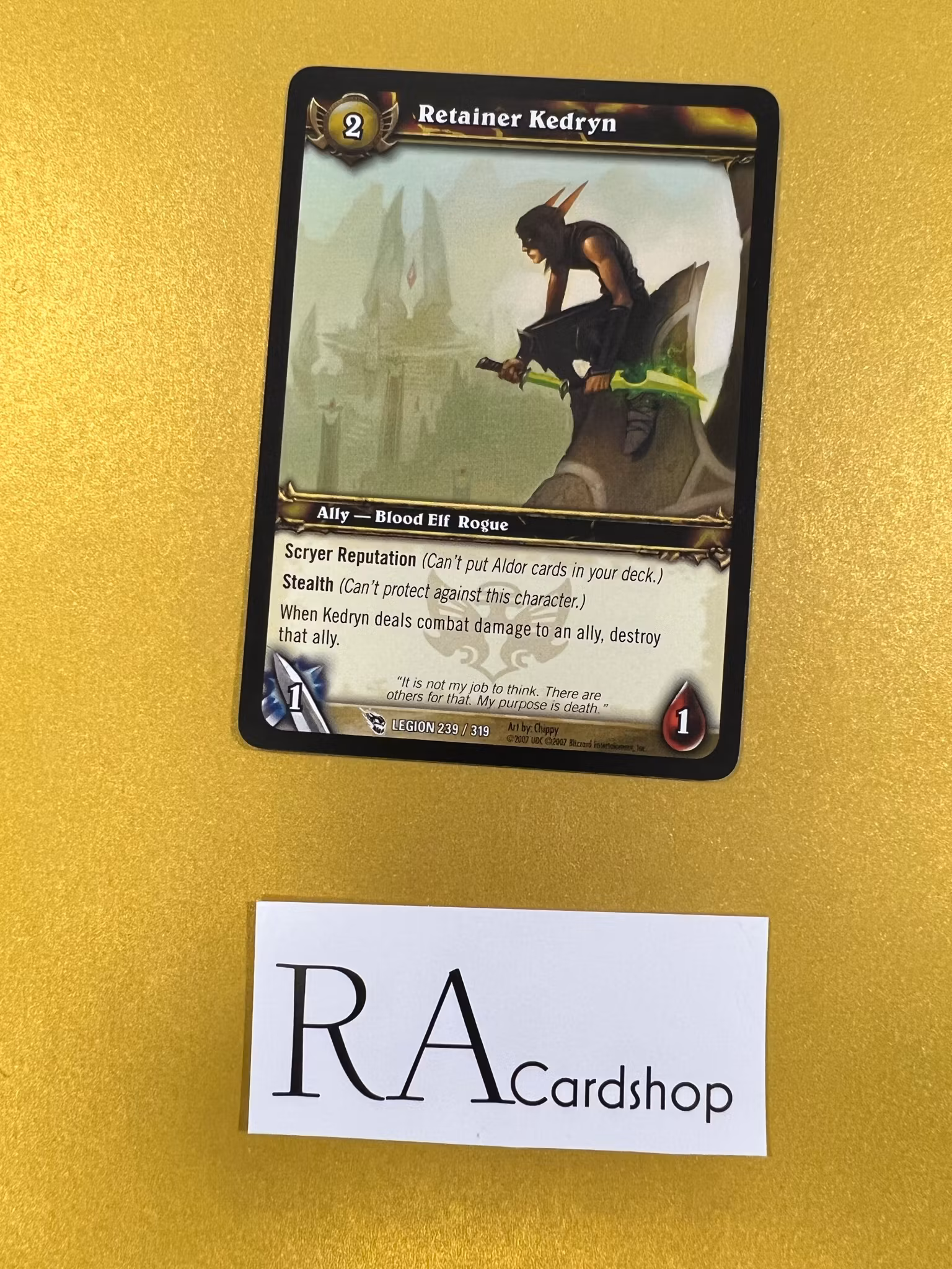 Retainer Kedryn 239/319 March of the Legion World of Warcraft TCG