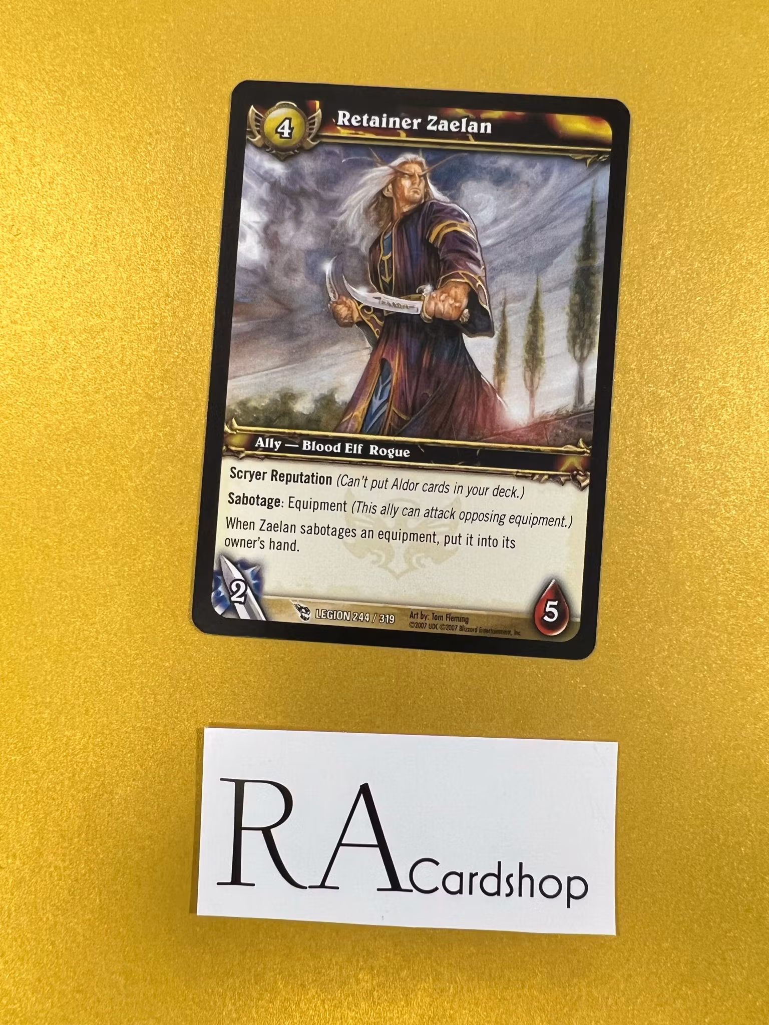 Retainer Zaelan 244/319 March of the Legion World of Warcraft TCG