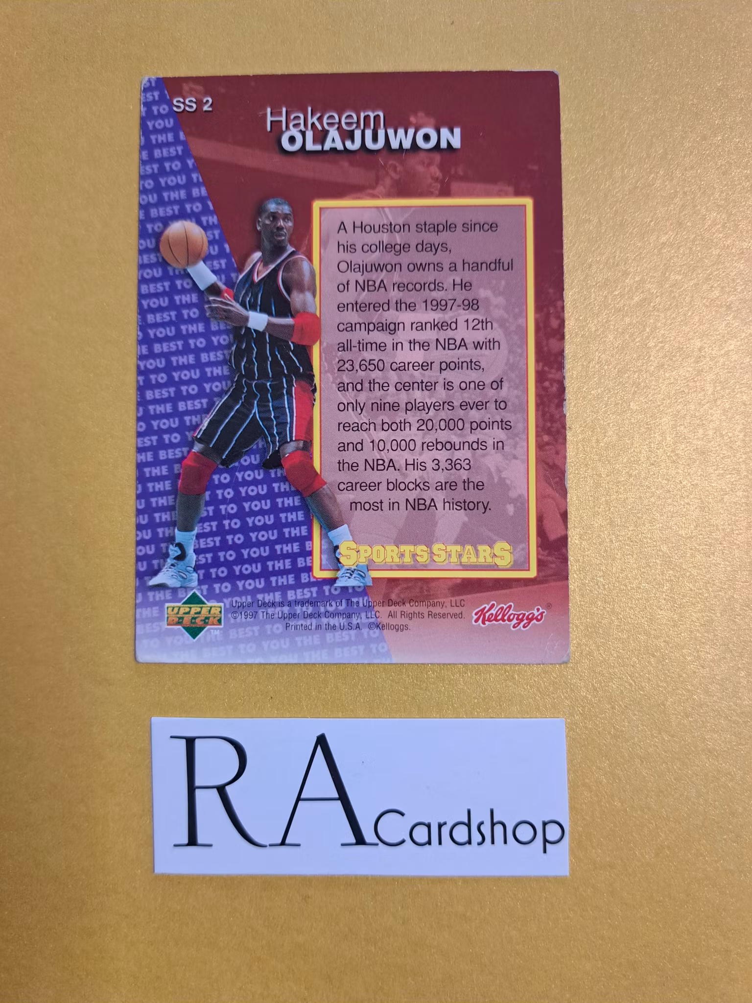 Hakeem Olajuwon Houston Rockets SS2 (Sweden)  Kellogg's Upper Deck