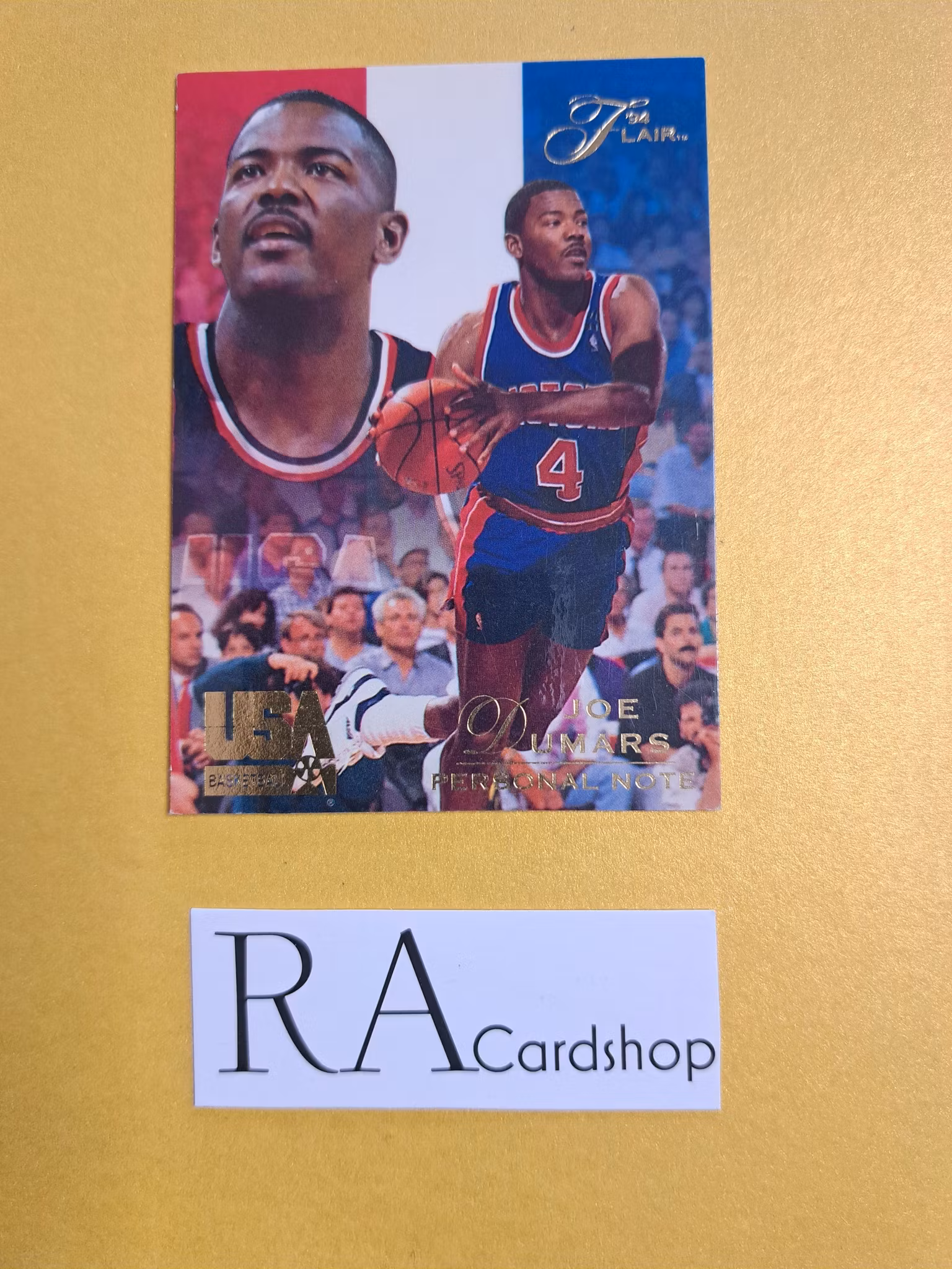 Joe Dumars Personal Note 94 Flair USA Basketball Fleer