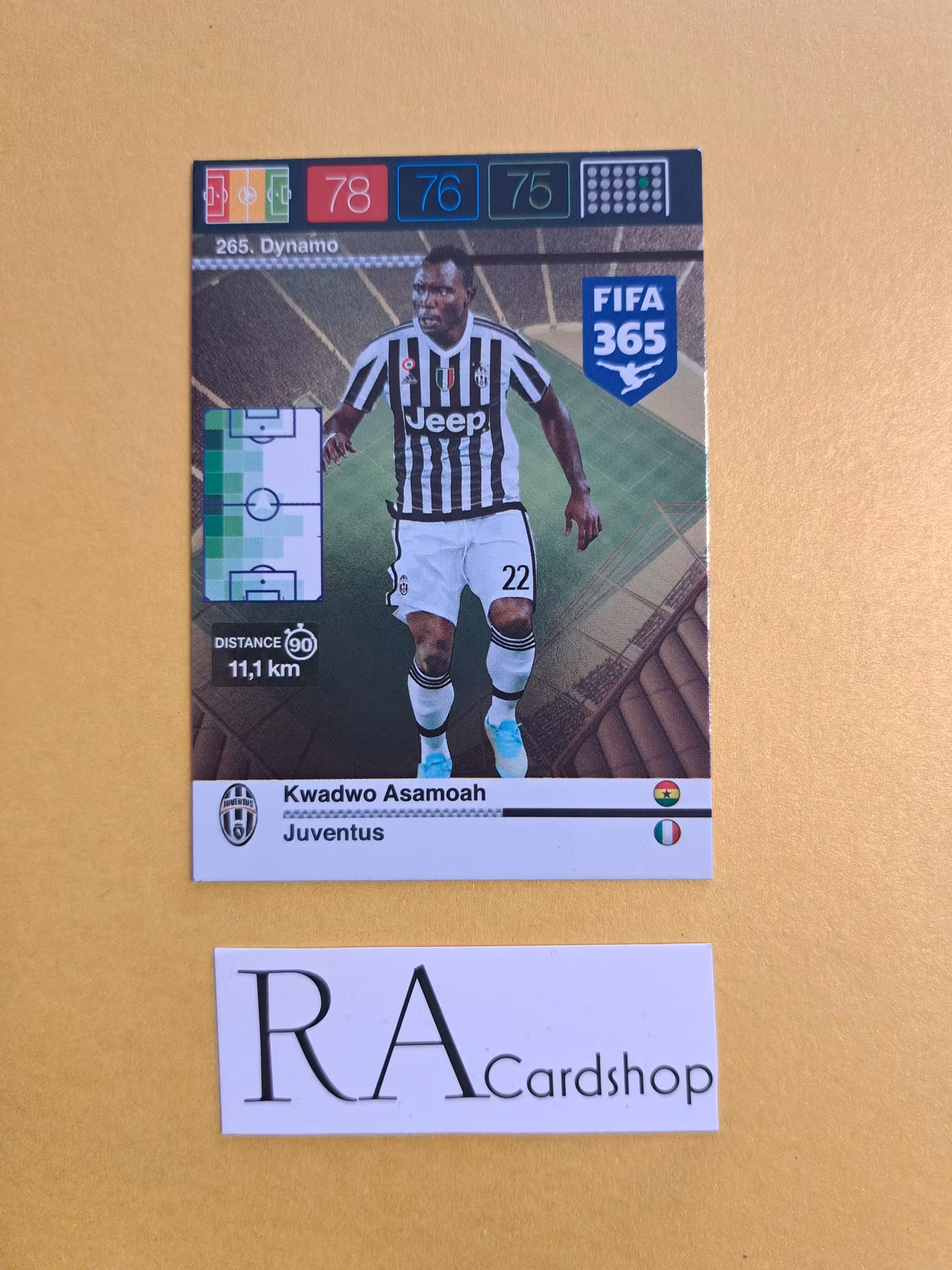 Kwadwo asamoah #265 Dynamo 2015-16 Adrenalyn FIFA 365