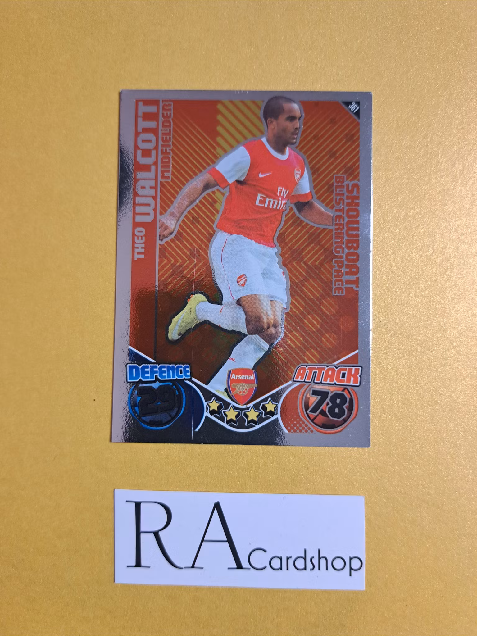 Theo Walcott Holo Showboat #361 2010-11 Match Attax