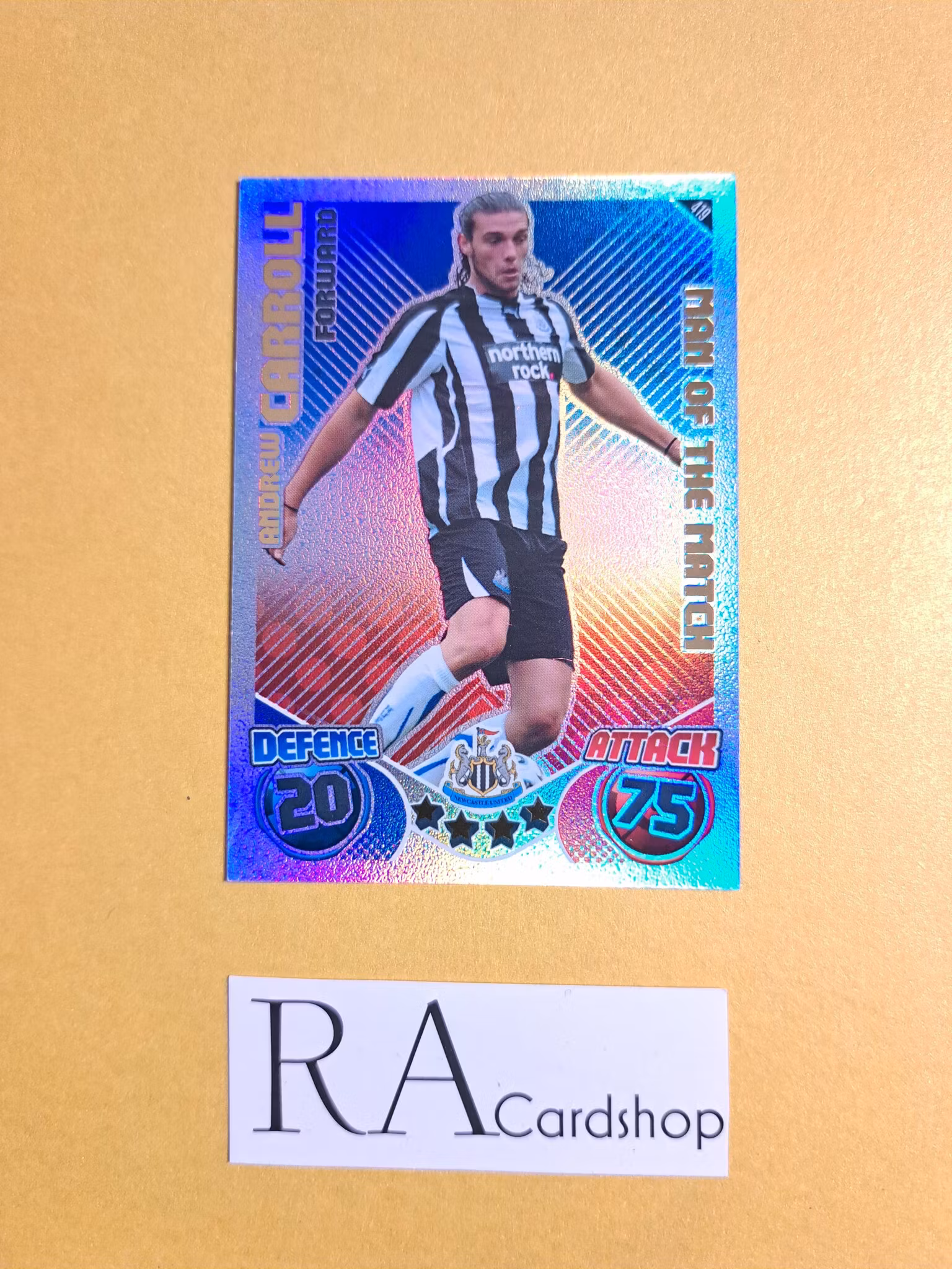 Andrew Carroll Man of the Match #419 2010-11 Match Attax
