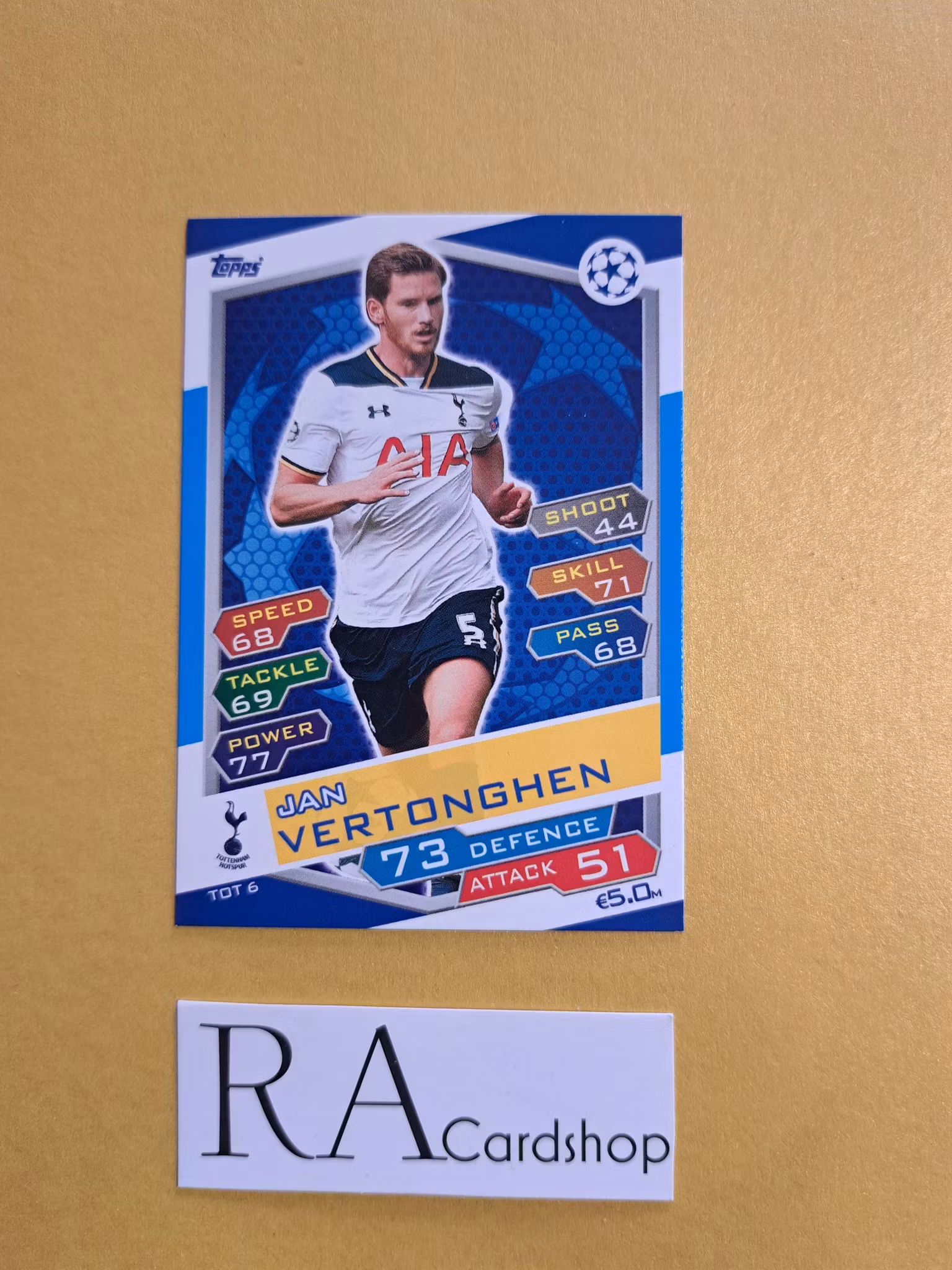 Jan Vertonghen TOT 6 Match Attax UEFA Champions Leauge