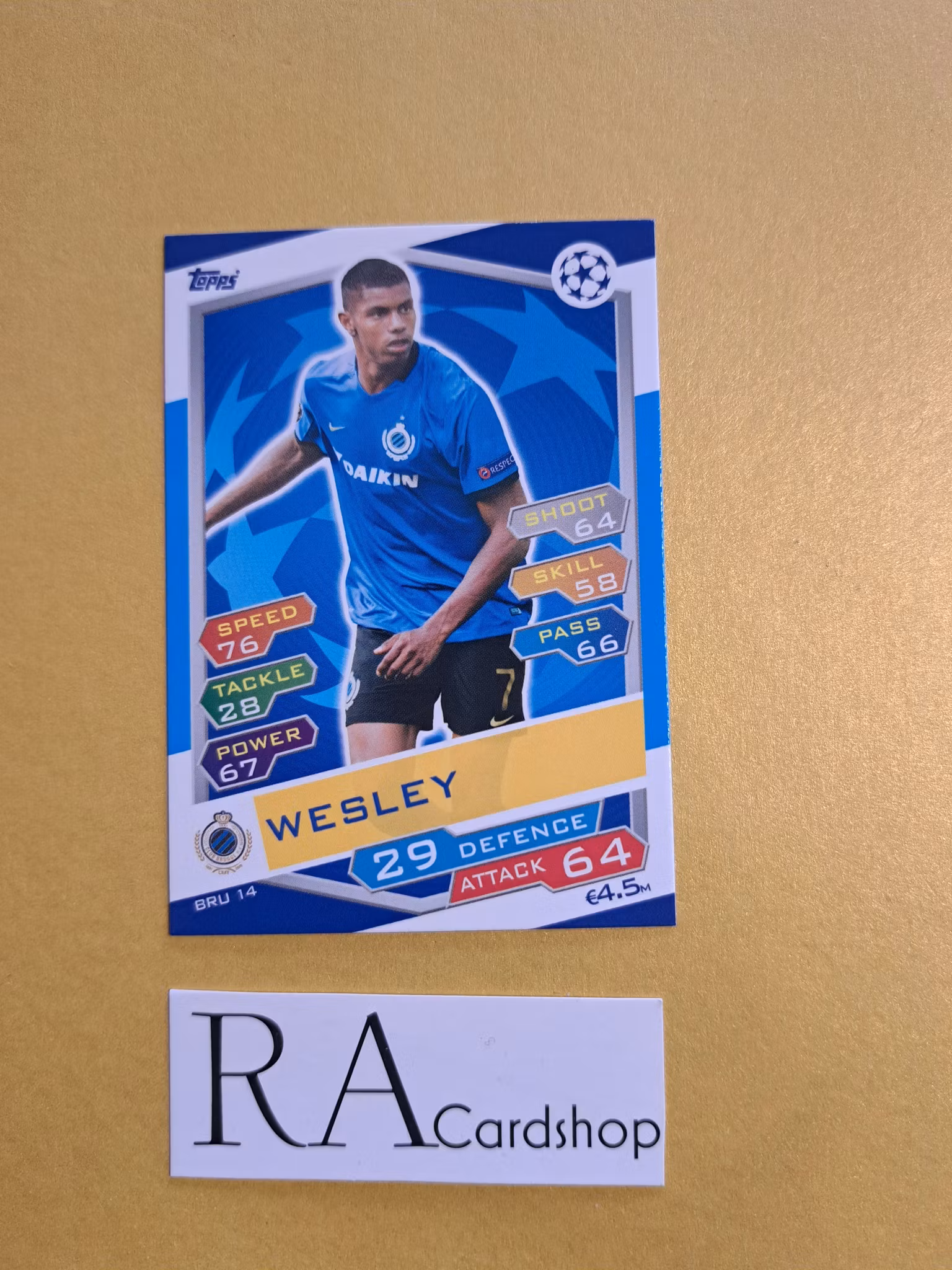 Wesley BRU 14 Match Attax UEFA Champions Leauge