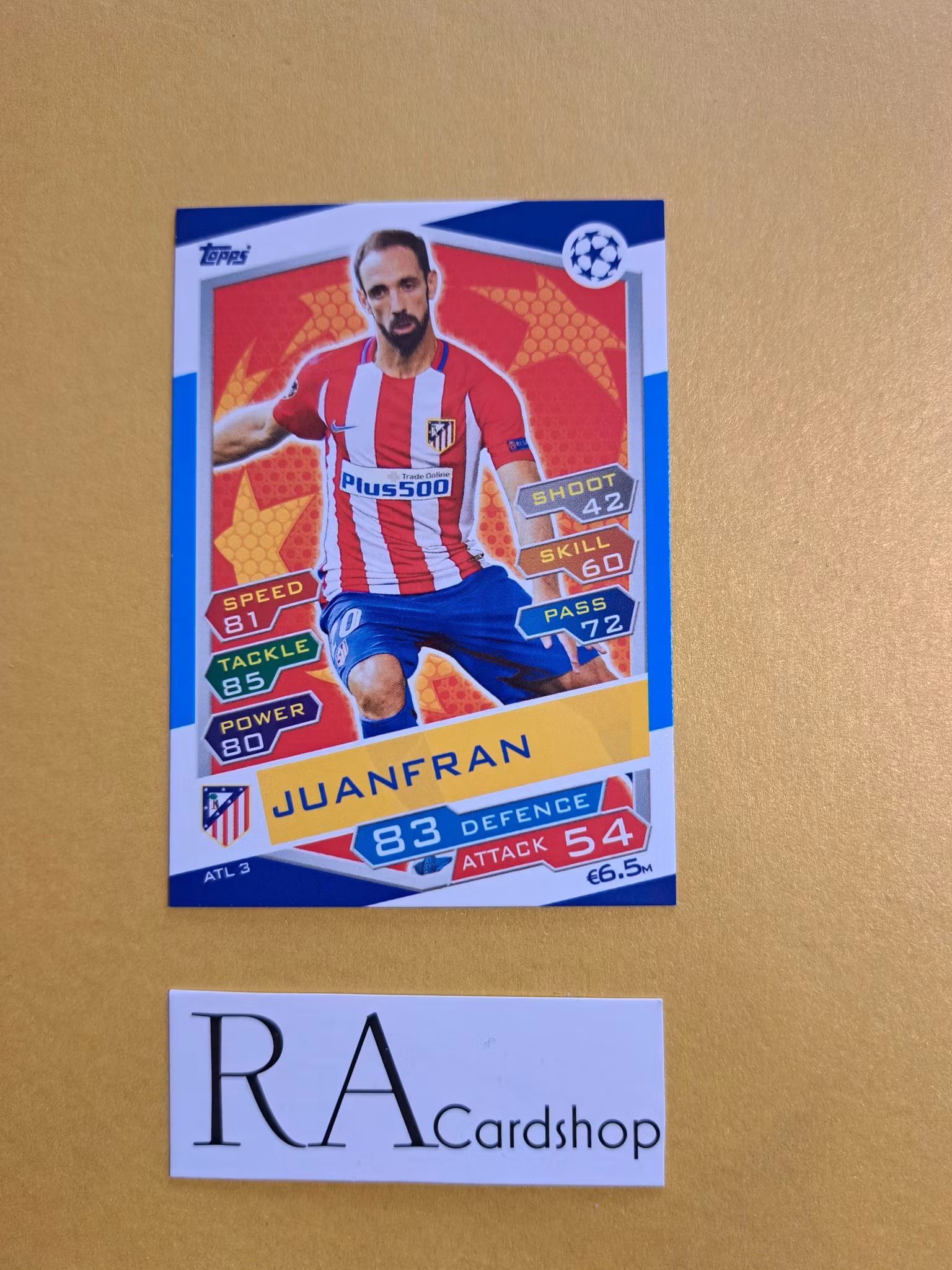 Juanfran ATL 3 Match Attax UEFA Champions Leauge