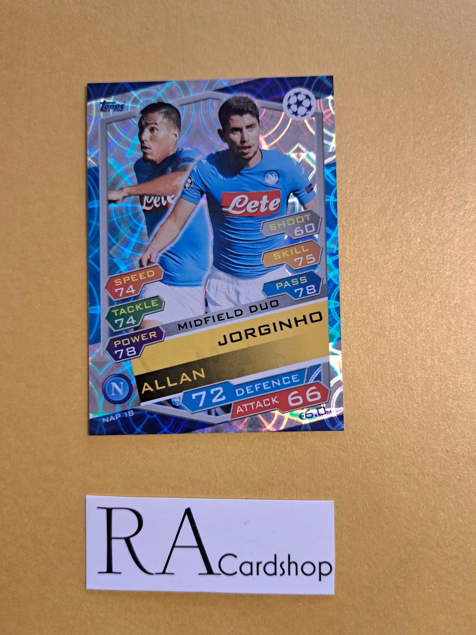 Jorginho Allan NAP 18 Match Attax UEFA Champions Leauge