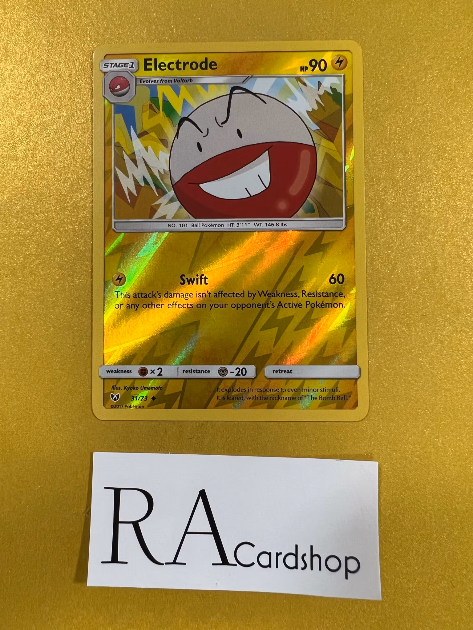 Electrode Reverse Holo Rare 31/73 Shining Legends Pokemon
