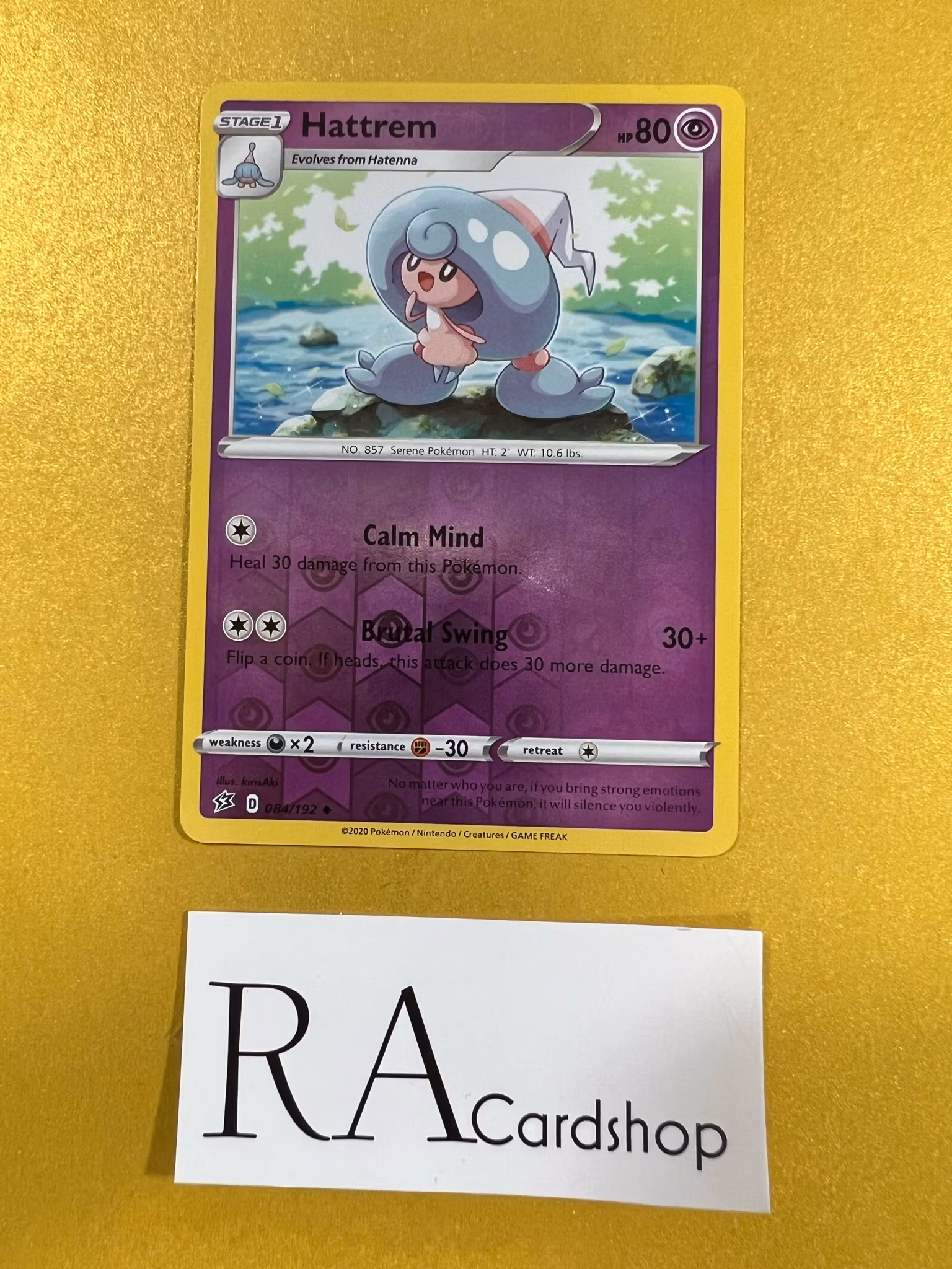 Hattrem Reverse Holo Uncommon 84/192 Rebel Clash Pokemon