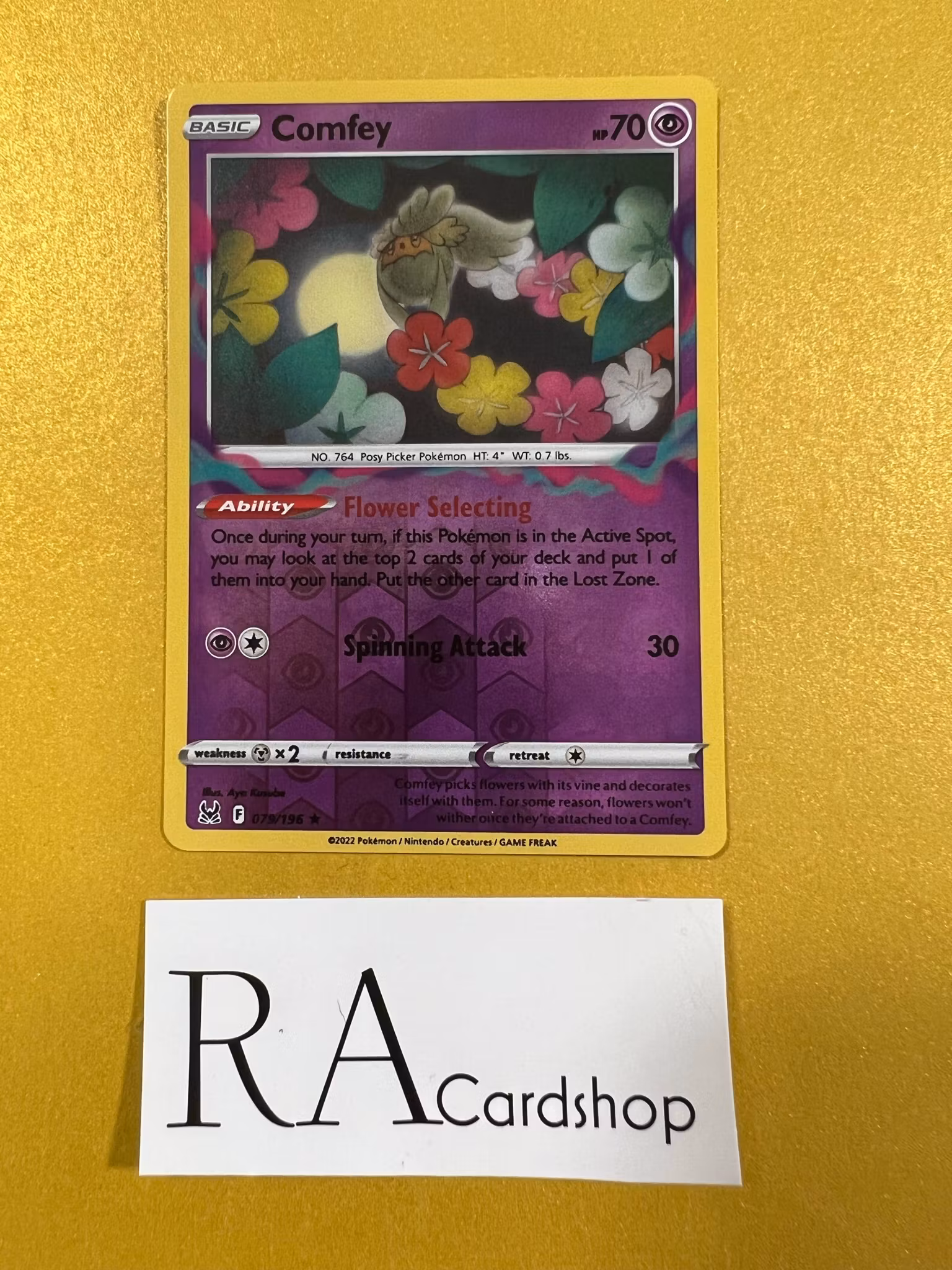 Comfey Reverse Holo Rare 079/196 Lost Origin Pokémon