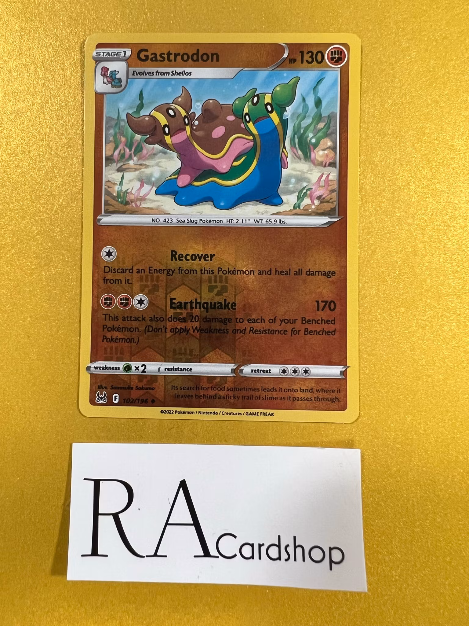 Gastrodon Reverse Holo Uncommon 102/196 Lost Origin Pokémon