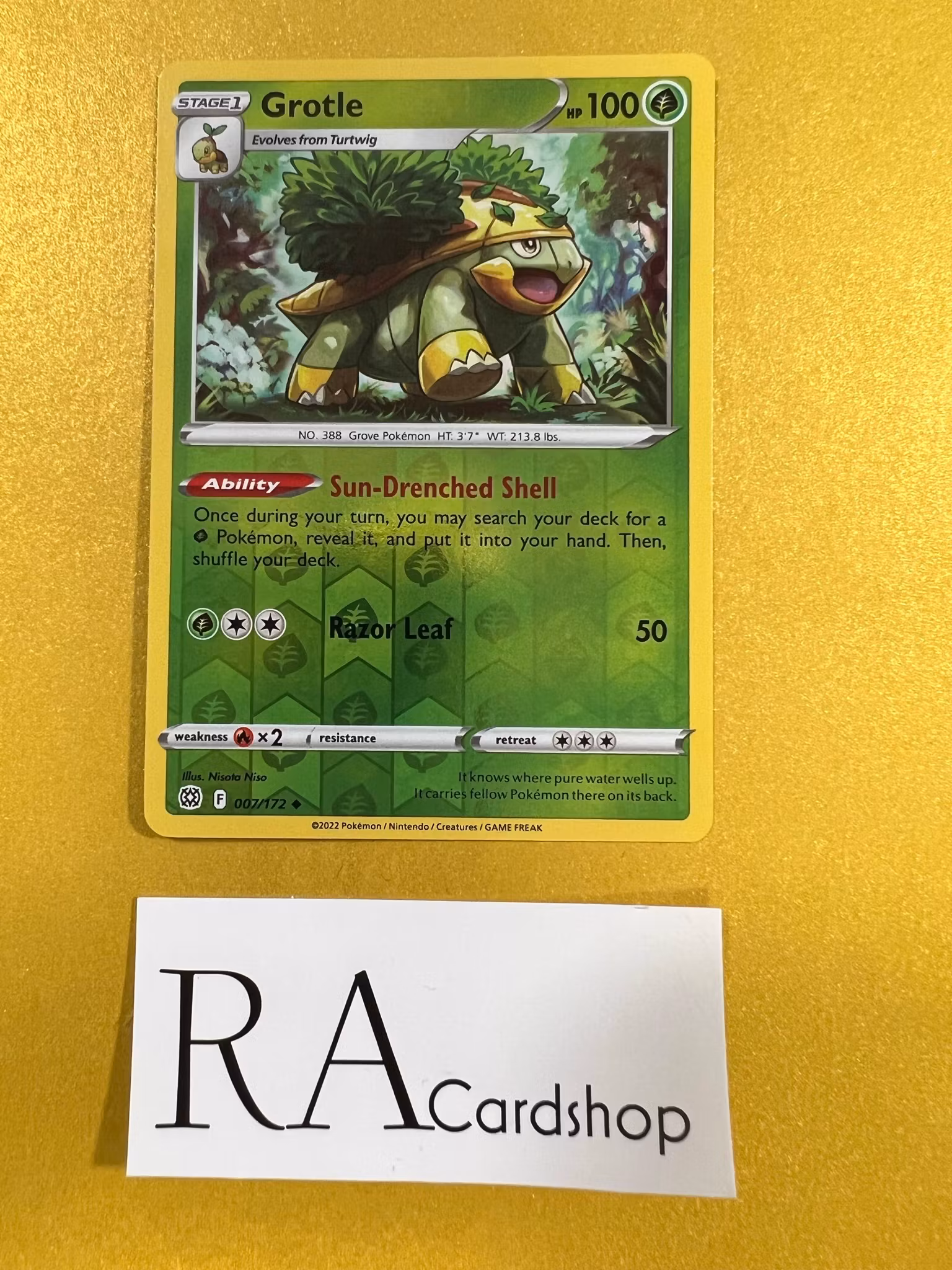 Grotle Reverse Holo Uncommon 007/172 Brilliant Stars Pokemon