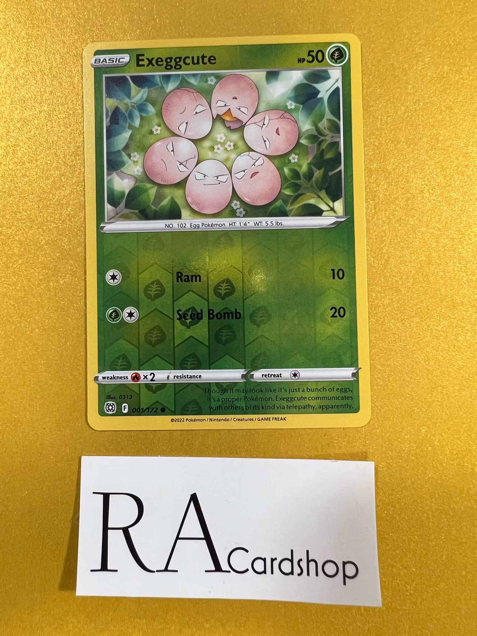 Exeggcute Reverse Holo Common 001/172 Brilliant Stars Pokémon