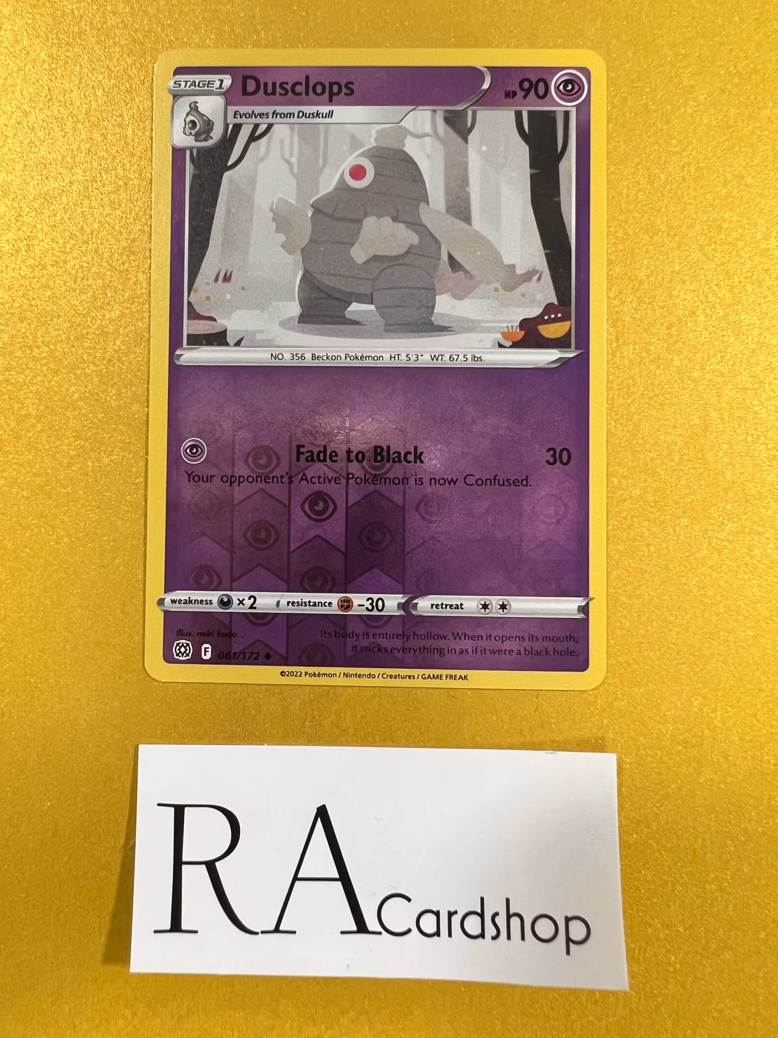 Dusclops Reverse Holo Uncommon 061/172 Brilliant Stars Pokemon