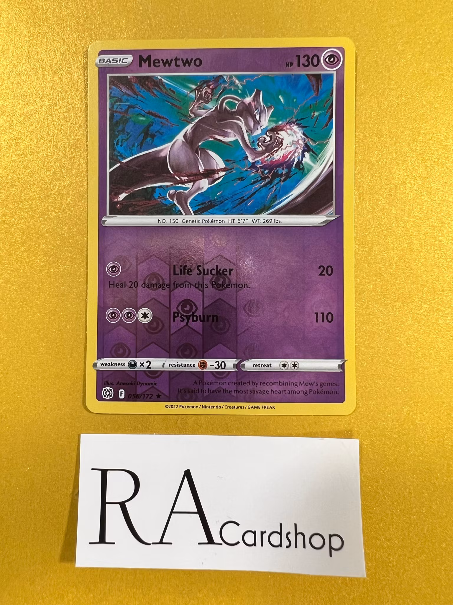 Mewtwo Reverse Holo Uncommon 056/172 Brilliant Stars Pokemon