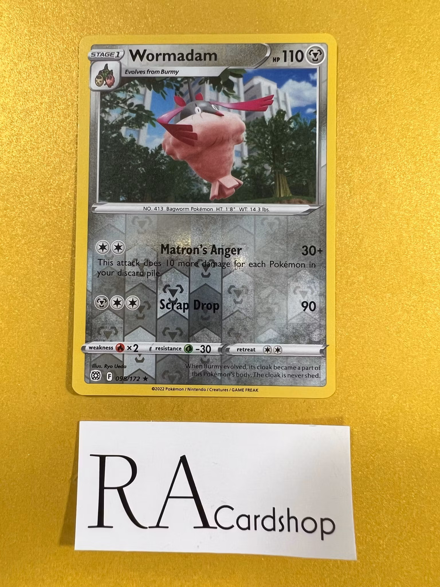 Wormadam Reverse Holo Rare 098/172 Brilliant Stars Pokémon
