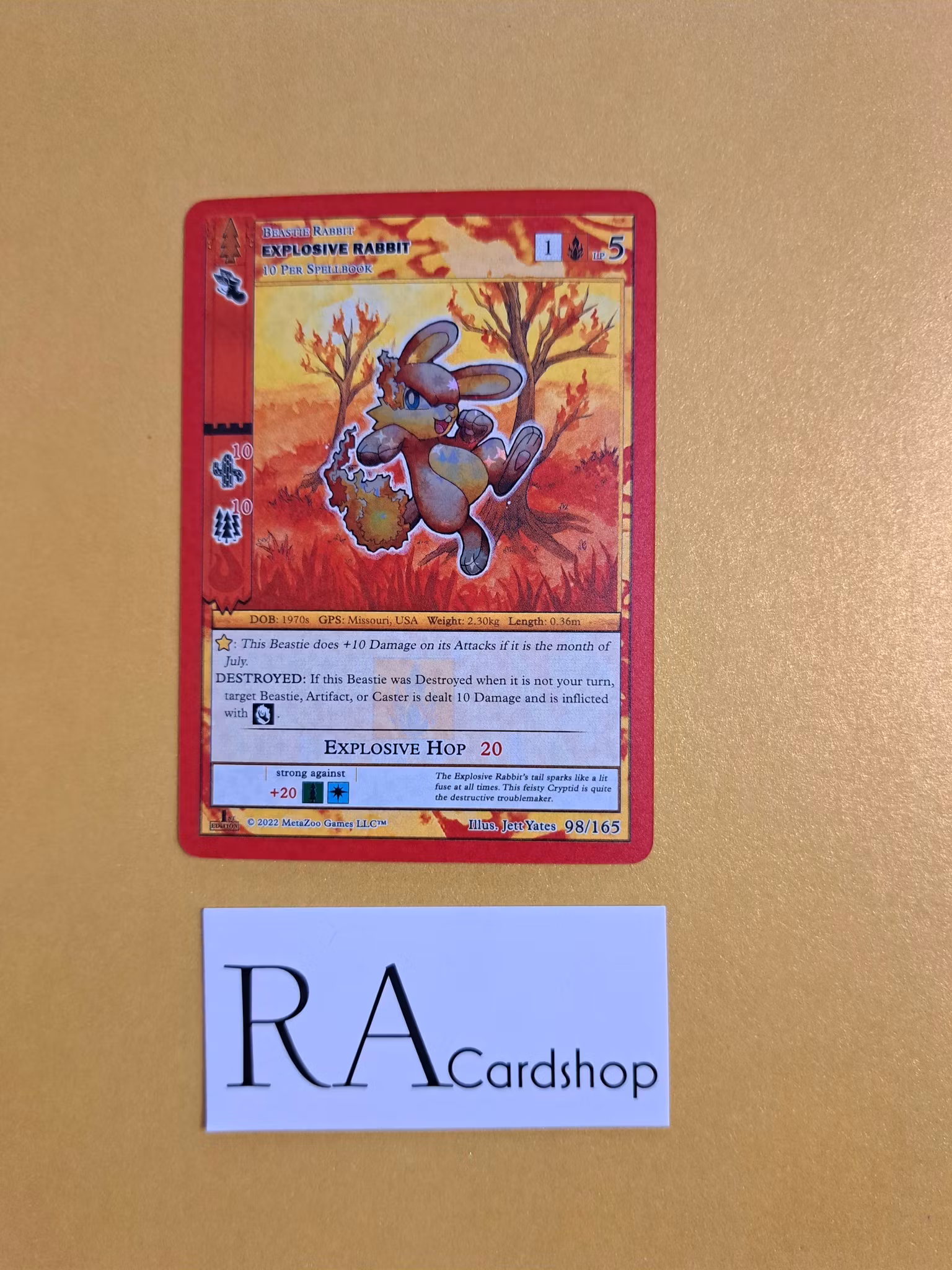 Explosive Rabbit 98/165 - 1st Edition NM Wilderness Meta Zoo