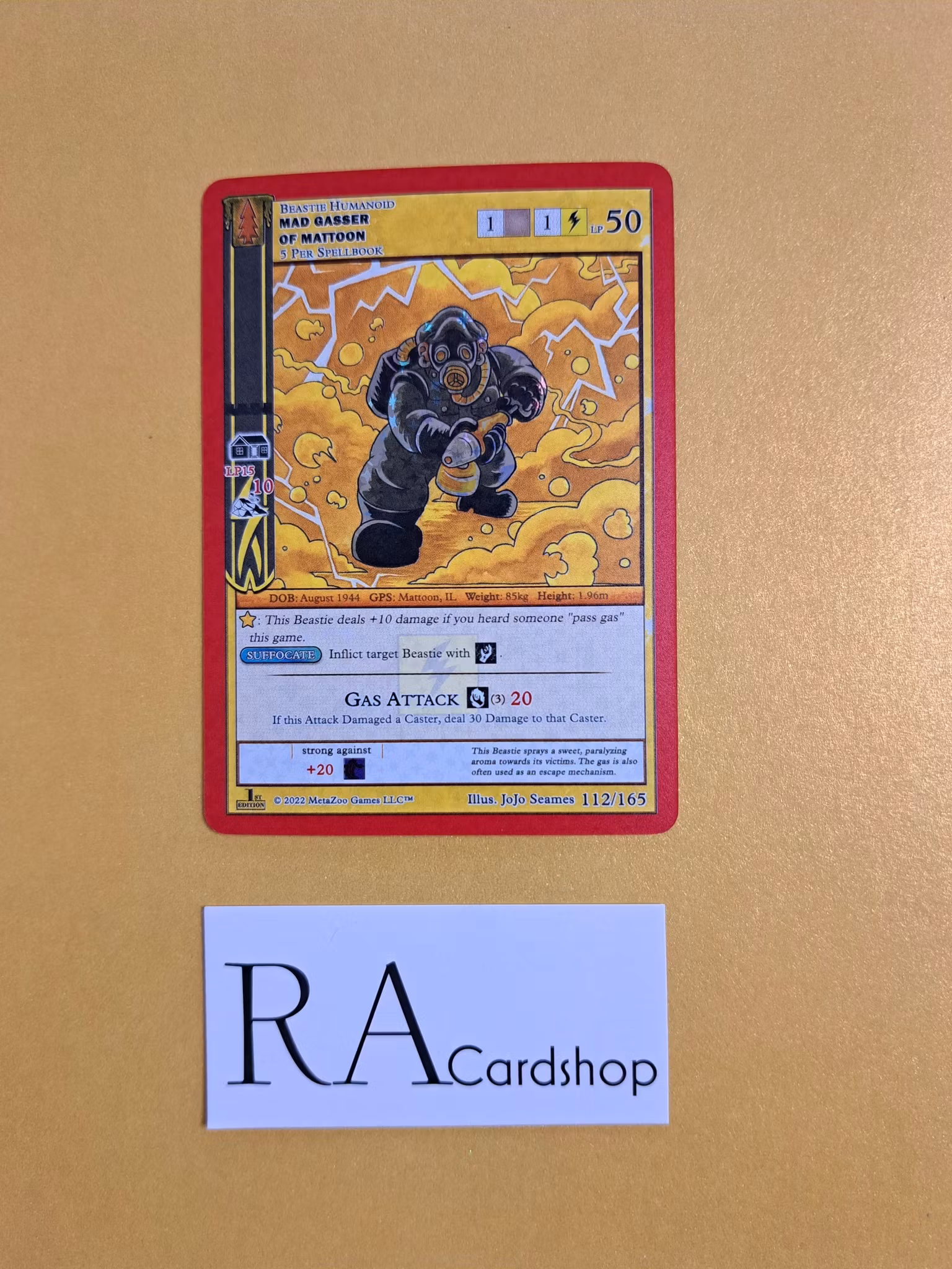 Mad Gasser of Mattoon 112/165 - 1st Edition NM Wilderness Meta Zoo