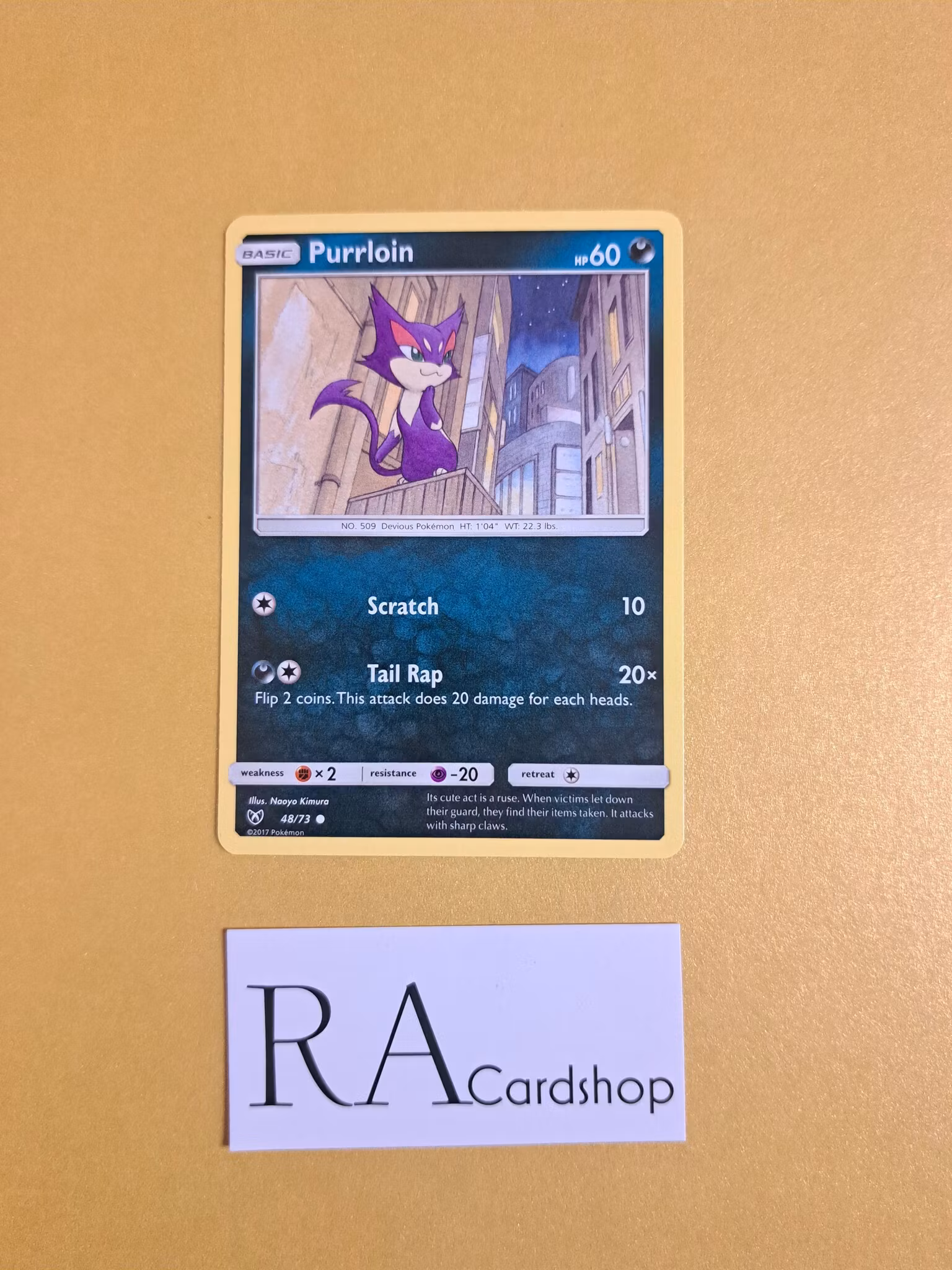 Purrloin Common 48/73 Shining Legends Pokemon