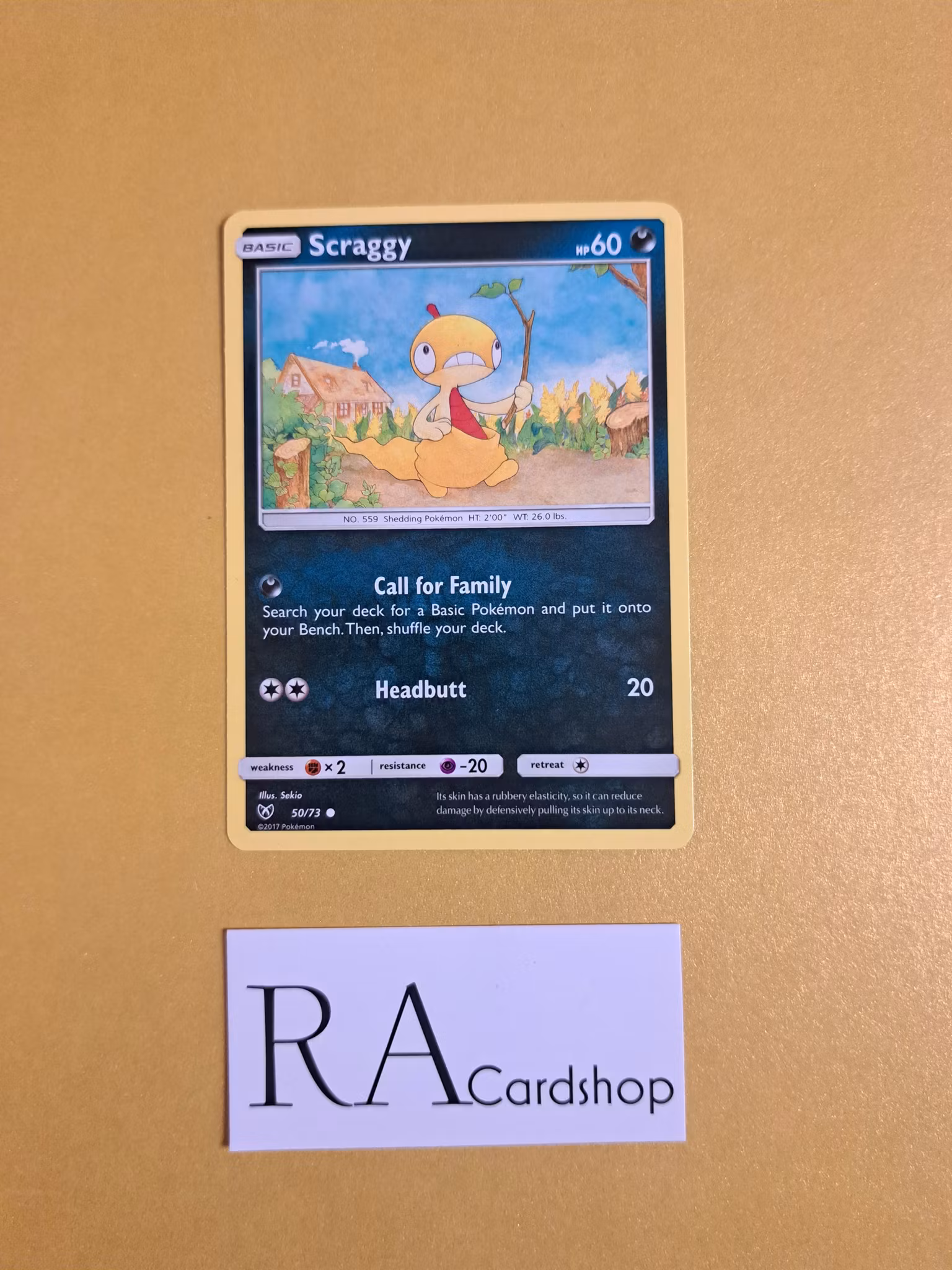 Scraggy Common 50/73 Shining Legends Pokemon